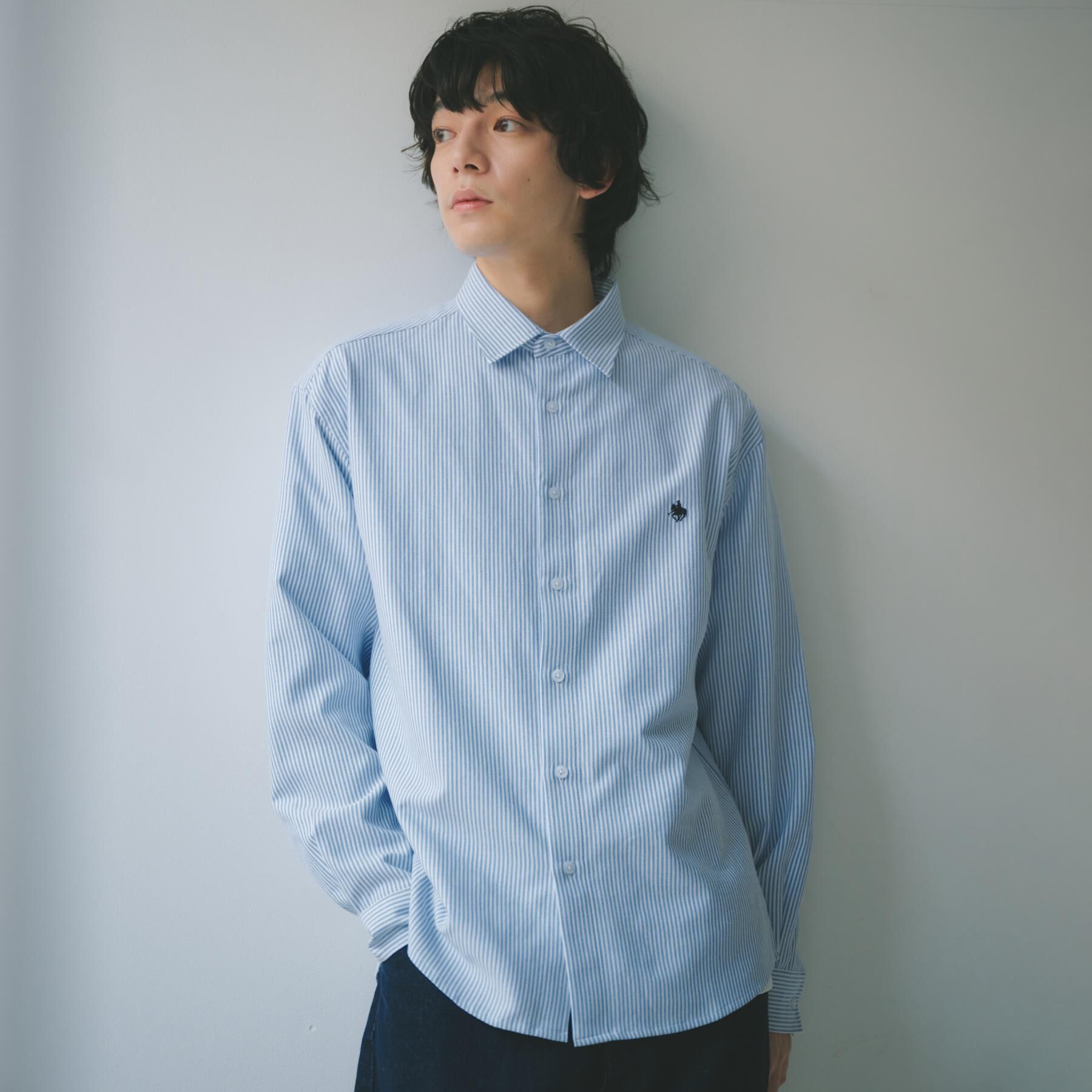 THE SHOP TK「【POLO BCS 別注】 アソート長袖シャツ ストライプ／グレー／デニム」|シャツ・ブラウス|