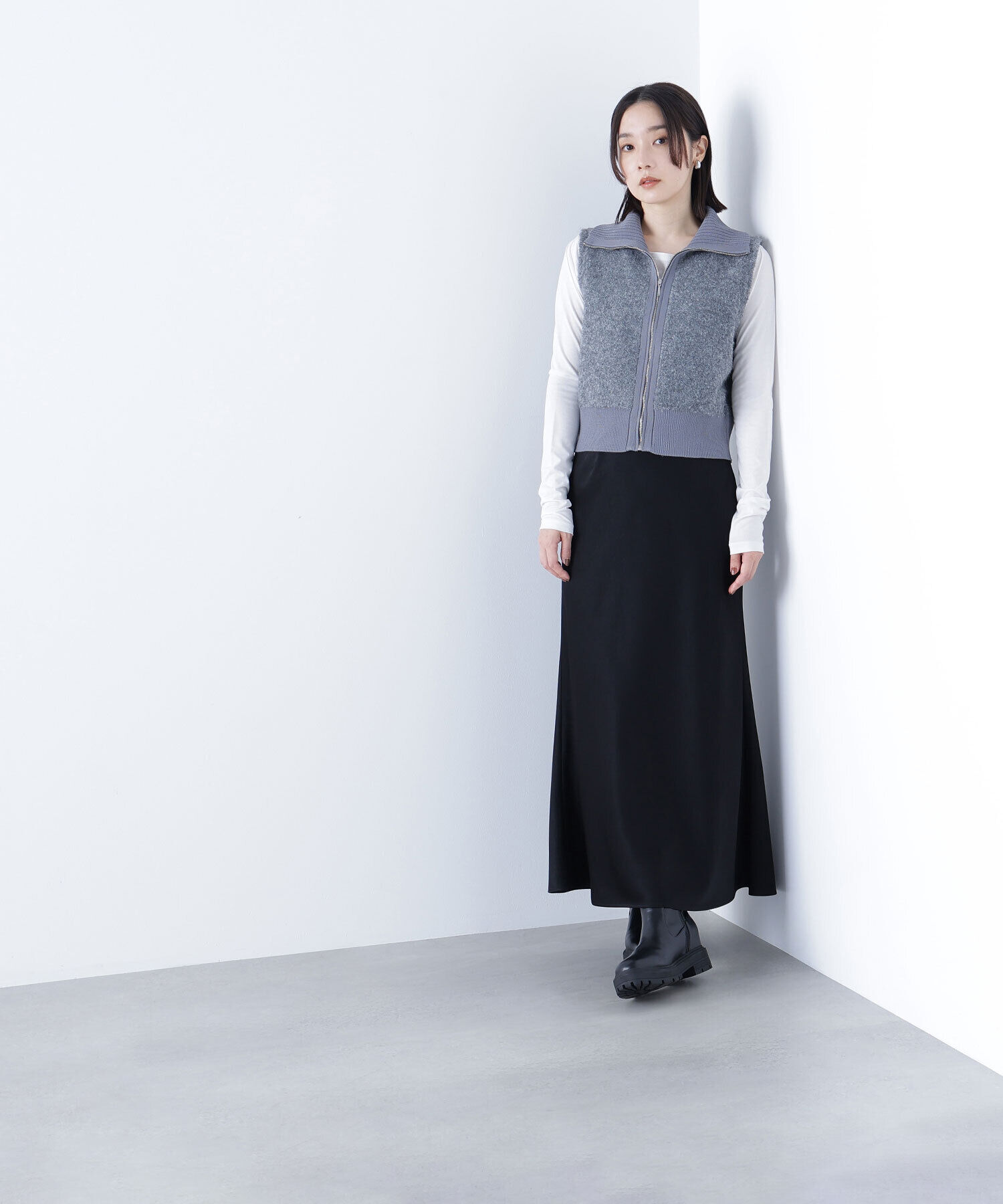  「ブークレジップニットベスト」|ニット・セーター|