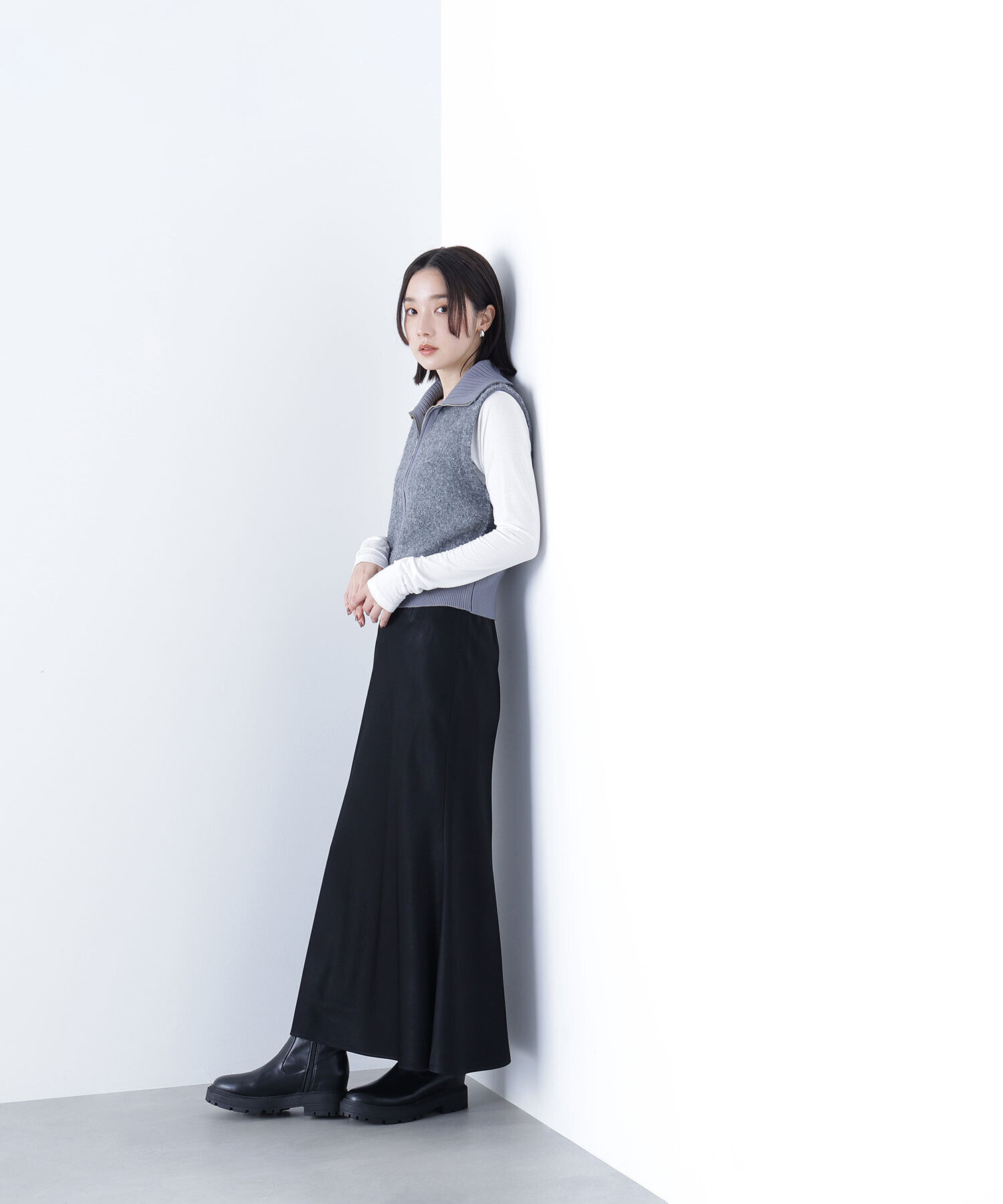  「ブークレジップニットベスト」|ニット・セーター|