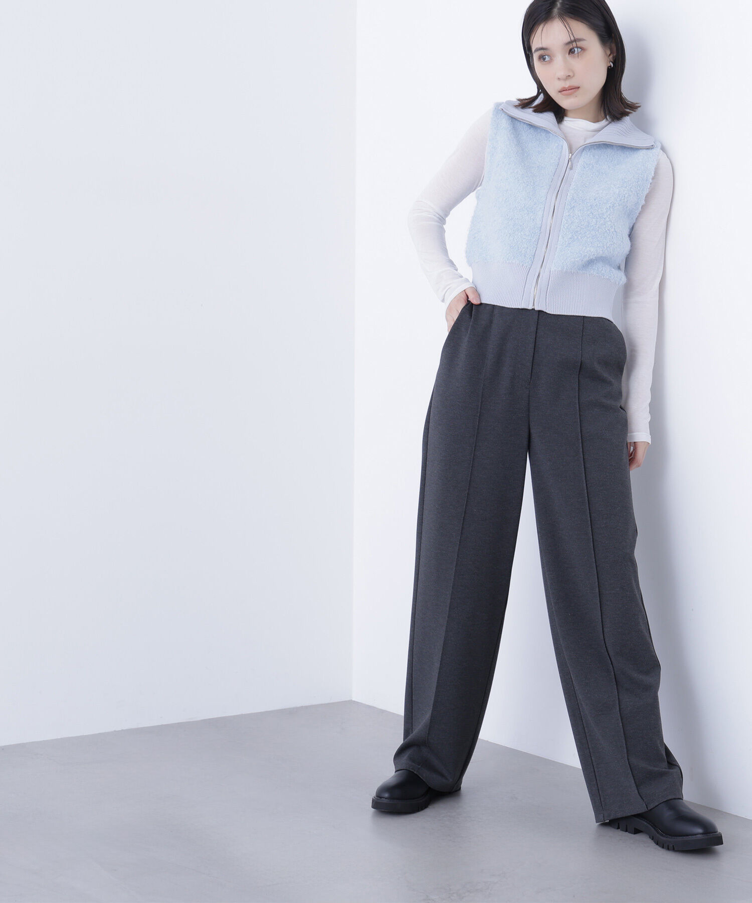  「ブークレジップニットベスト」|ニット・セーター|