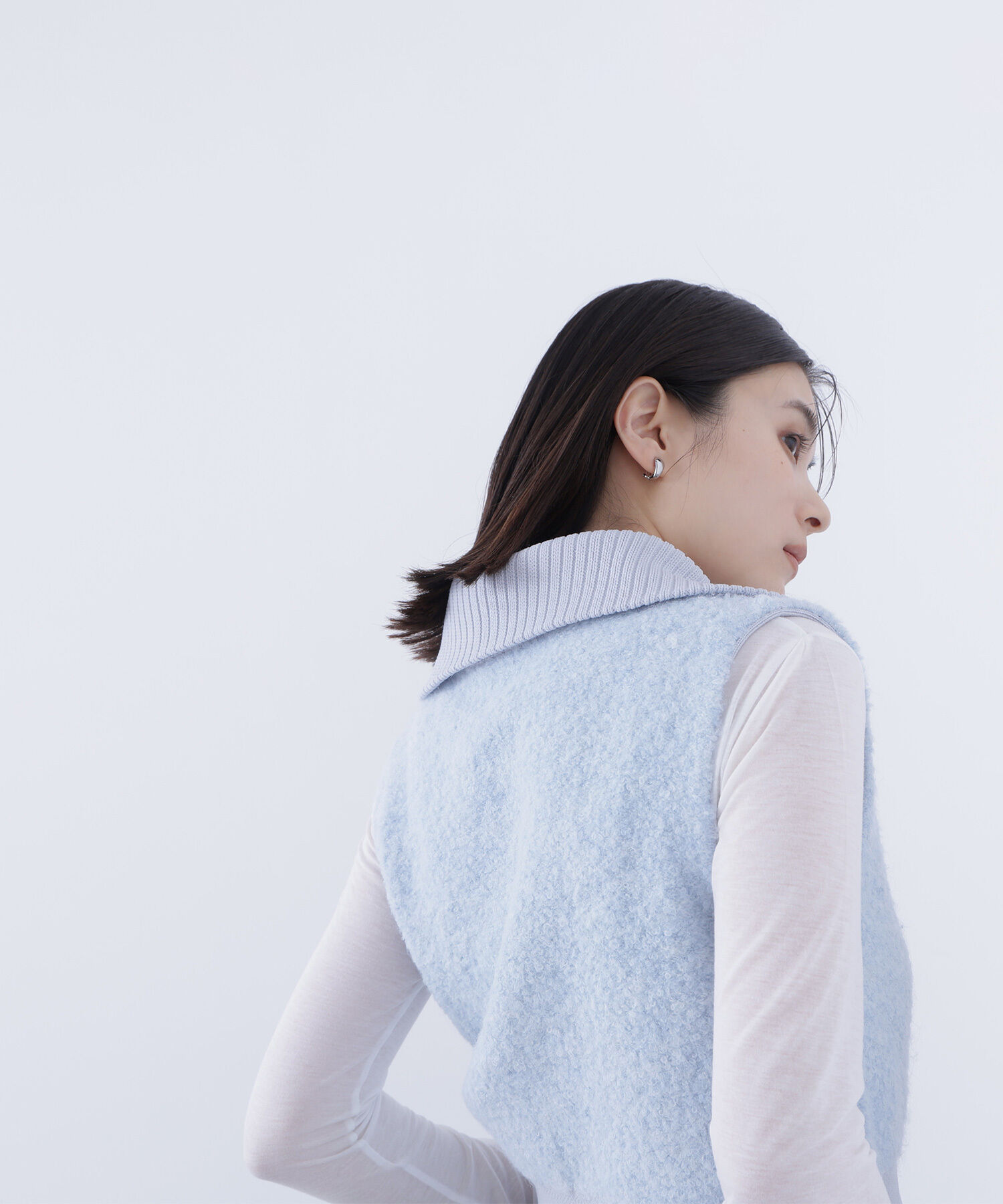  「ブークレジップニットベスト」|ニット・セーター|