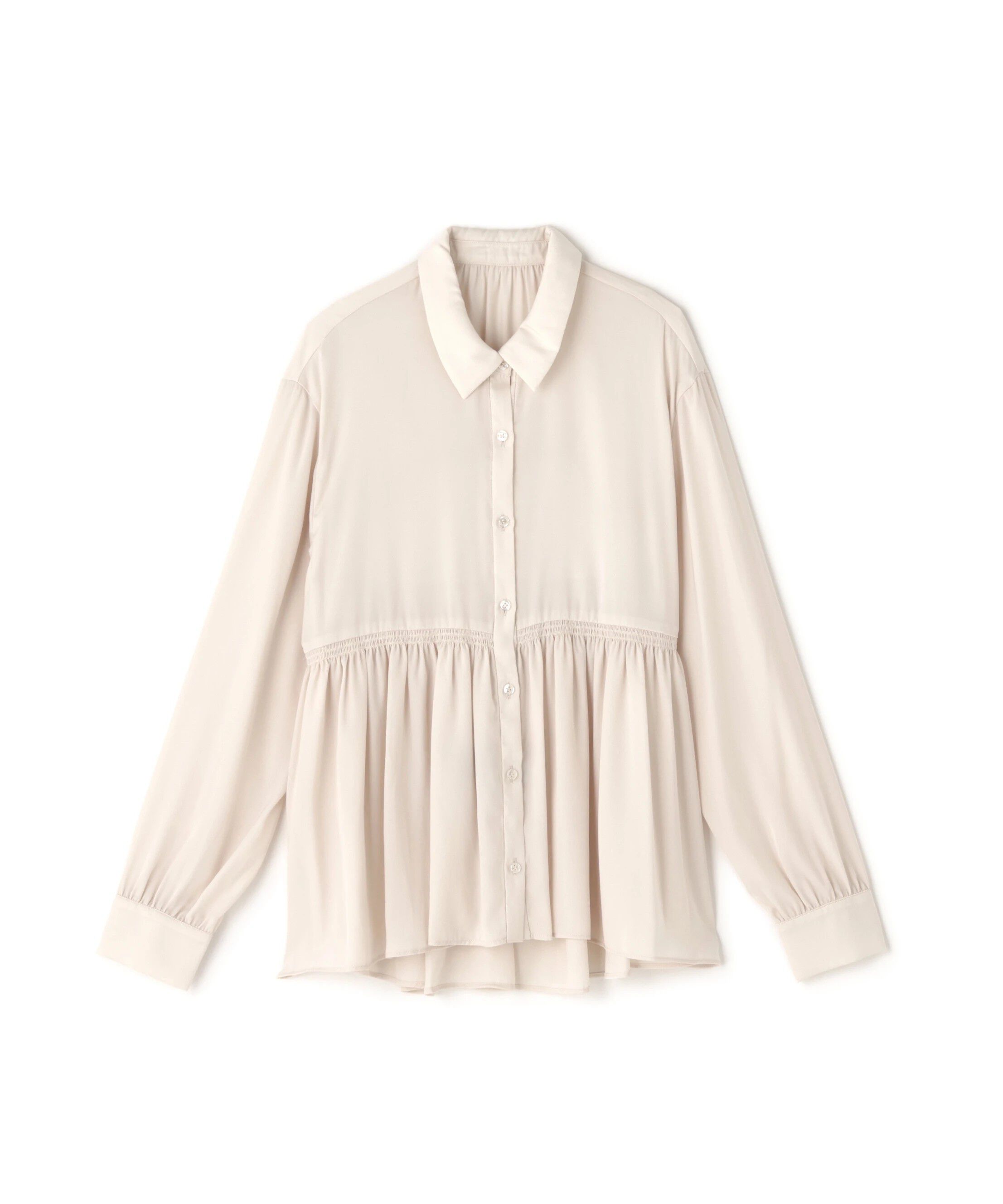  「サテンペプラムブラウス」|シャツ・ブラウス|