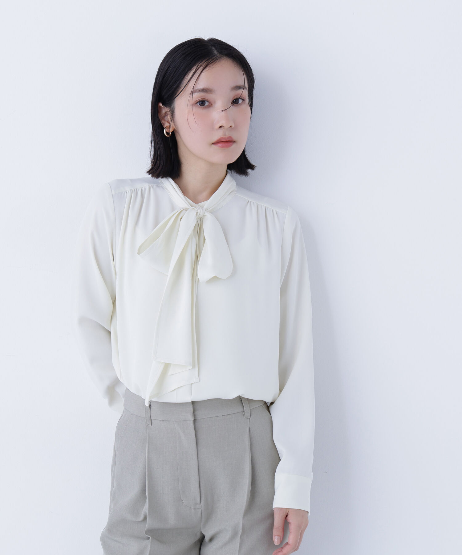  「2wayリボンボウブラウス」|シャツ・ブラウス|パウダーイエ