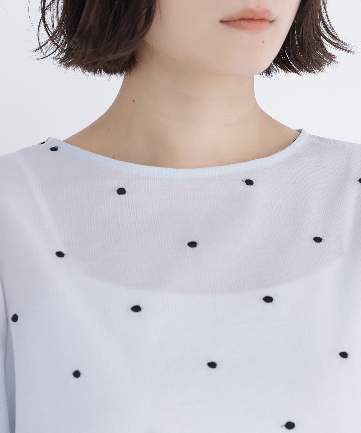 「ドット刺繍ブラウス」|シャツ・ブラウス|