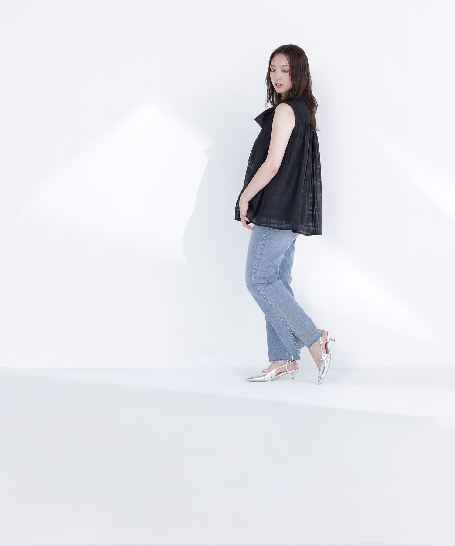  「シアーチェックブラウス」|シャツ・ブラウス|