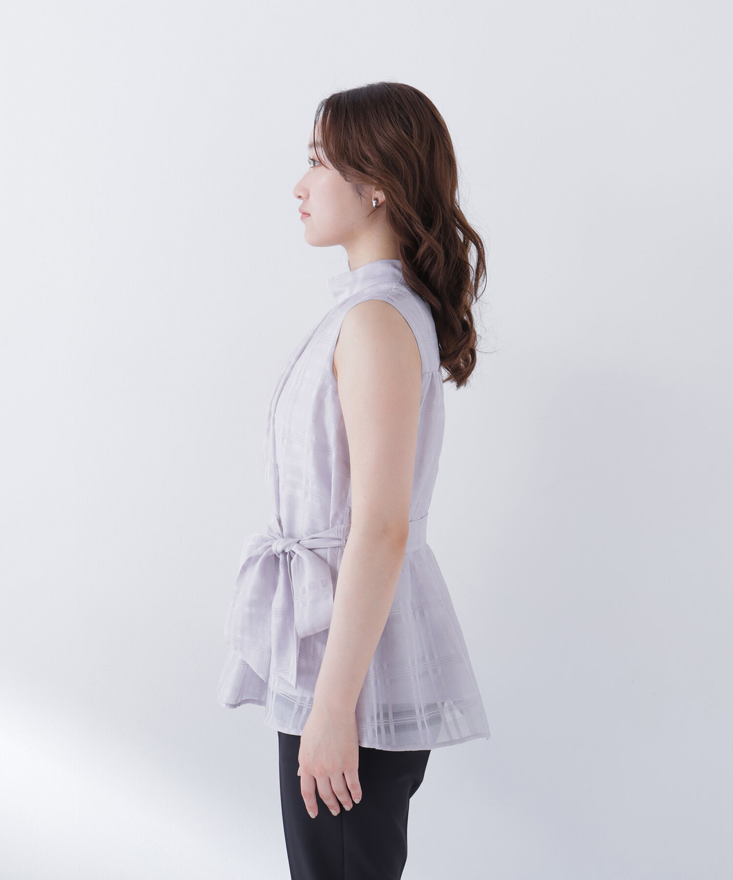  「シアーチェックブラウス」|シャツ・ブラウス|