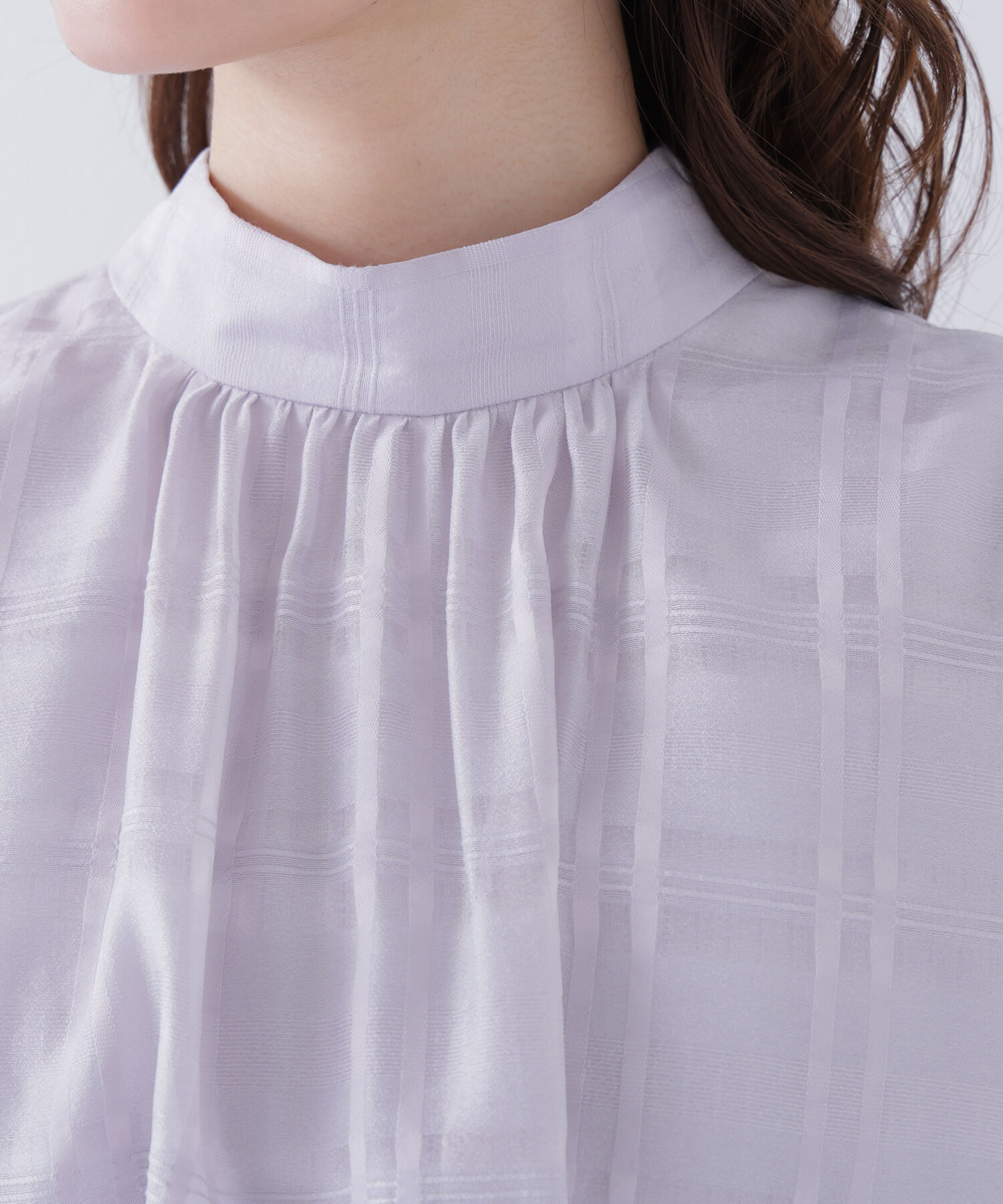  「シアーチェックブラウス」|シャツ・ブラウス|