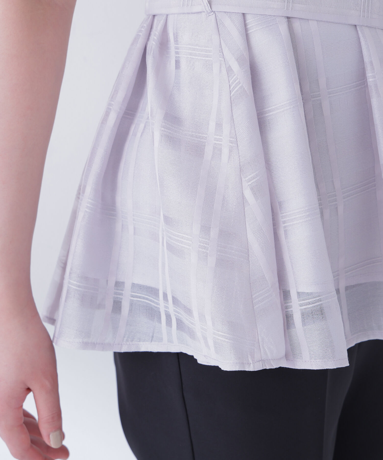  「シアーチェックブラウス」|シャツ・ブラウス|