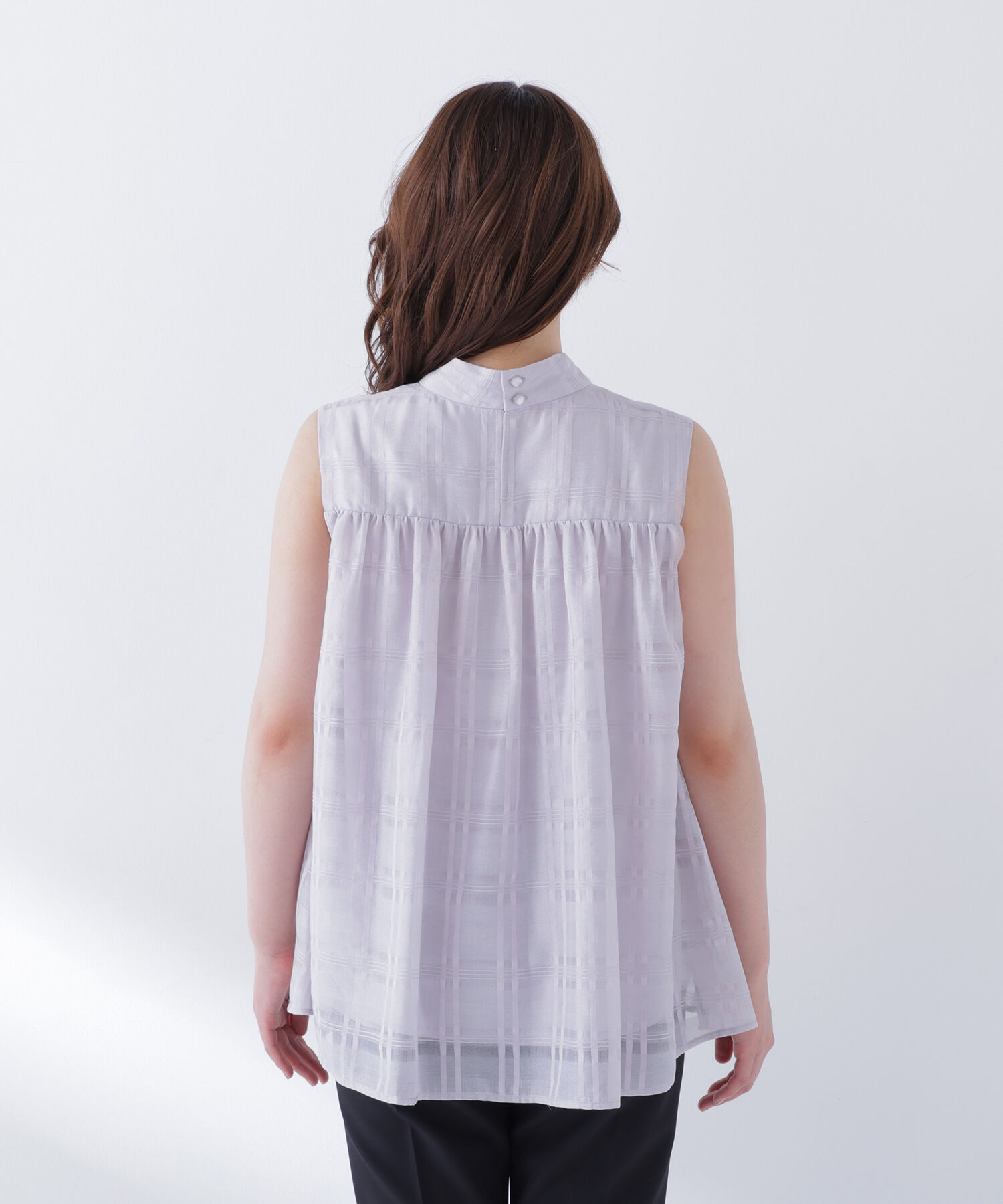  「シアーチェックブラウス」|シャツ・ブラウス|