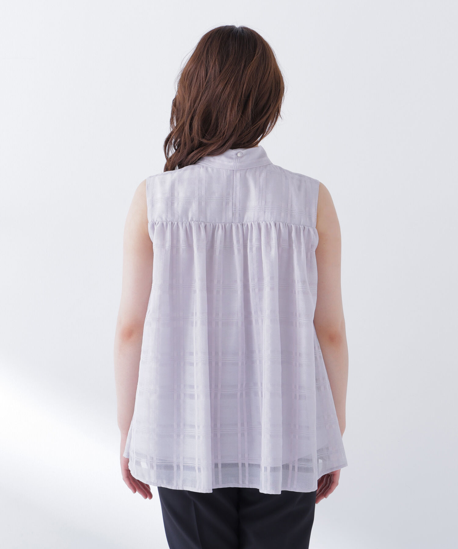  「シアーチェックブラウス」|シャツ・ブラウス|