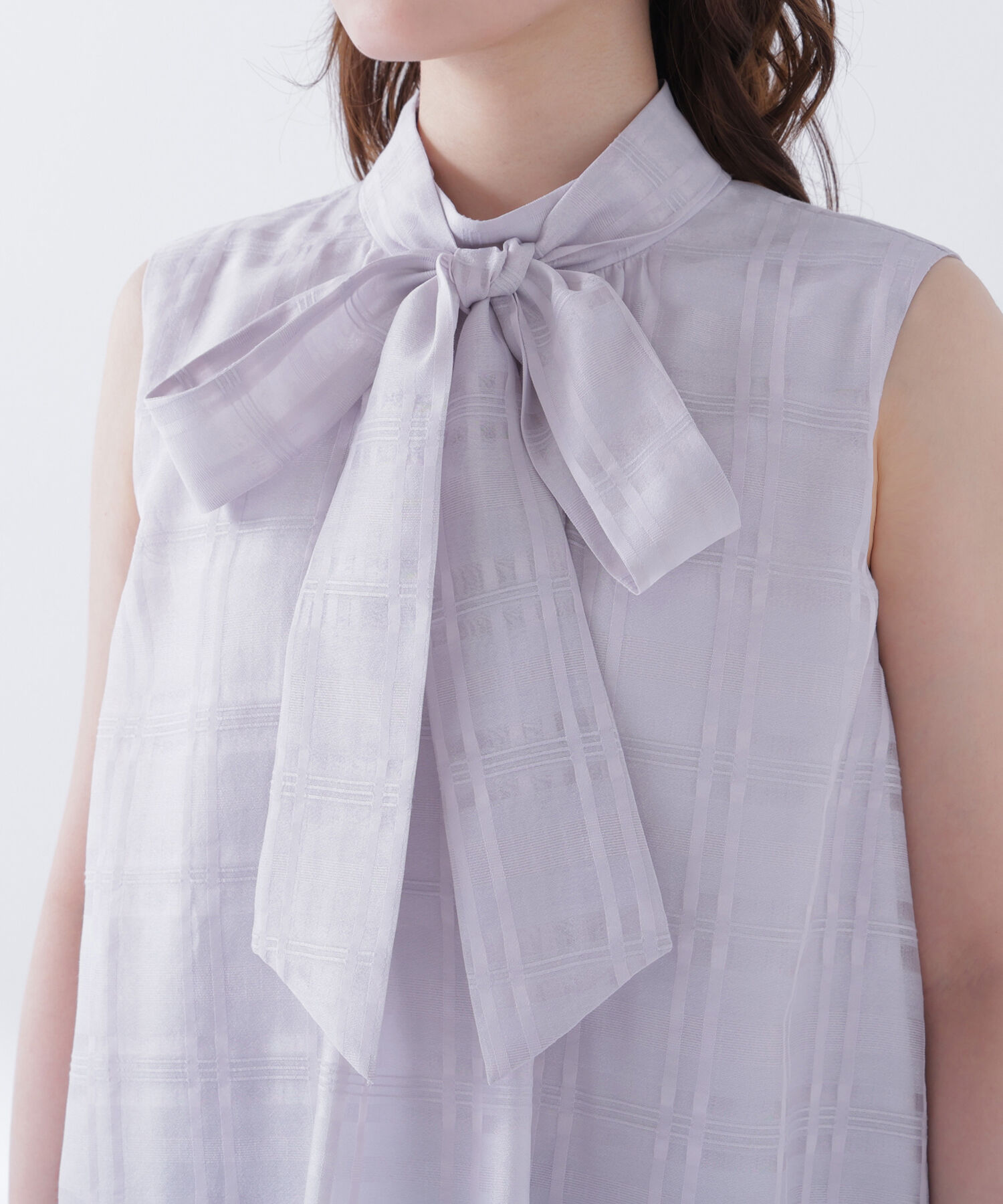  「シアーチェックブラウス」|シャツ・ブラウス|