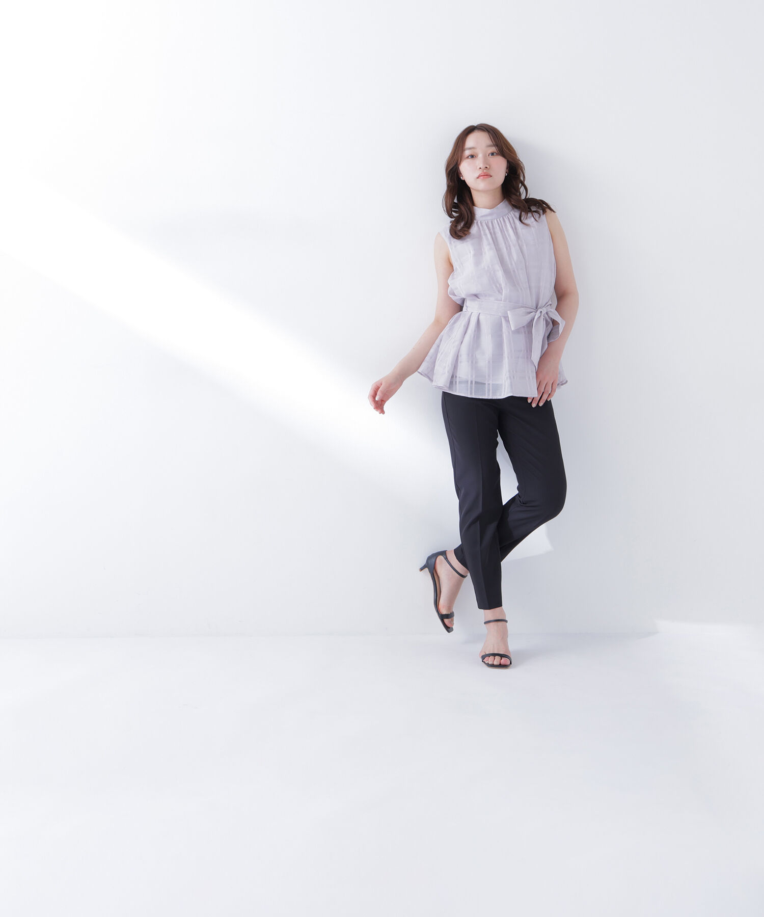  「シアーチェックブラウス」|シャツ・ブラウス|