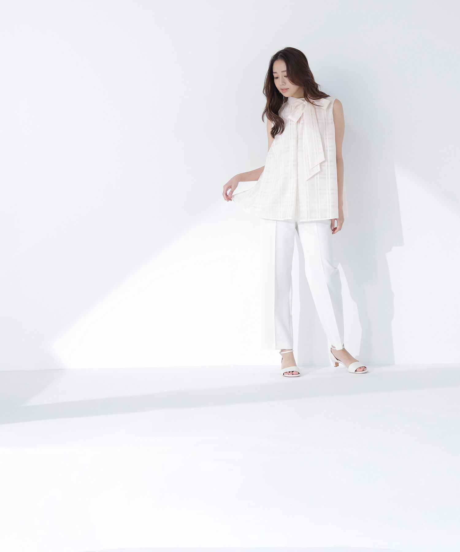  「シアーチェックブラウス」|シャツ・ブラウス|