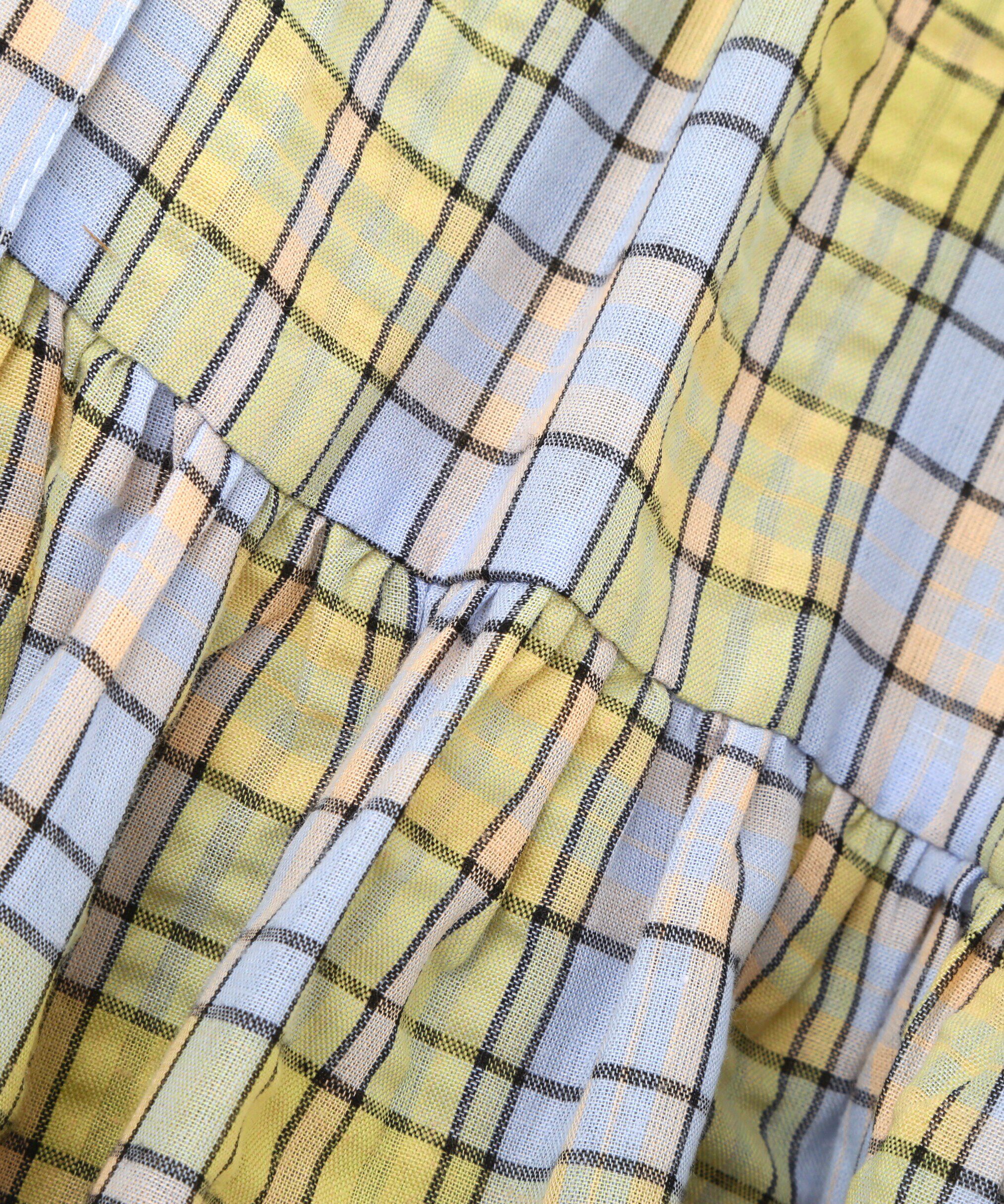  「チェック柄バックレースアップペプラムブラウス」|シャツ・ブラウス|