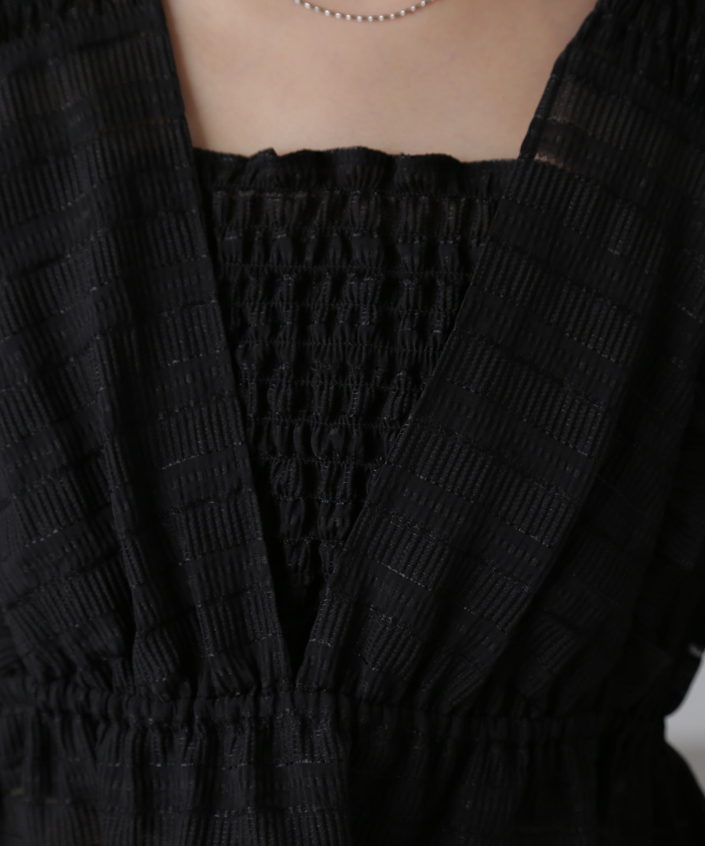  「肩フリルシャーリングペプラムブラウス」|シャツ・ブラウス|