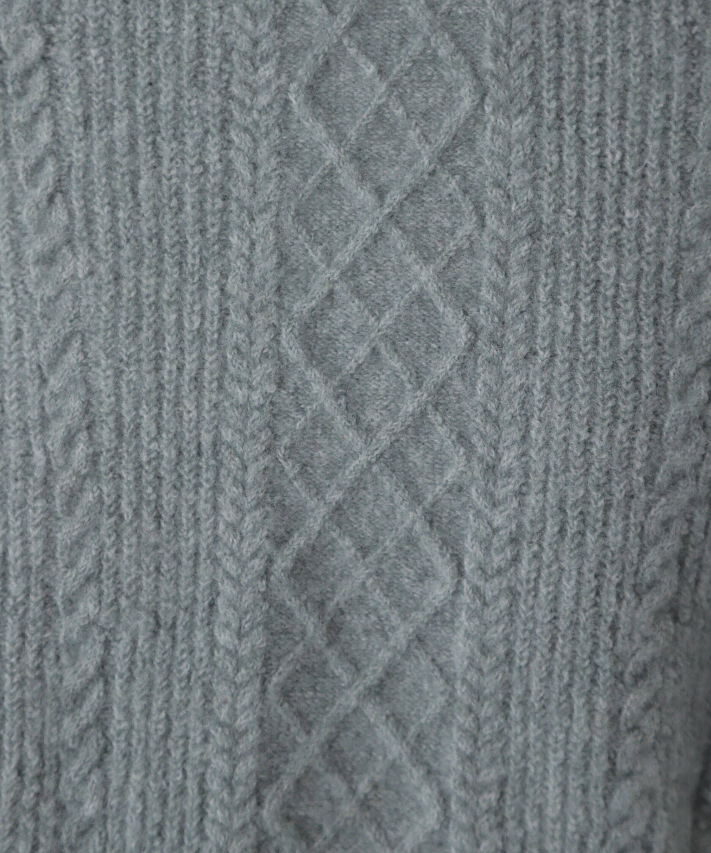  「肩フリルケーブルニット」|ニット・セーター|