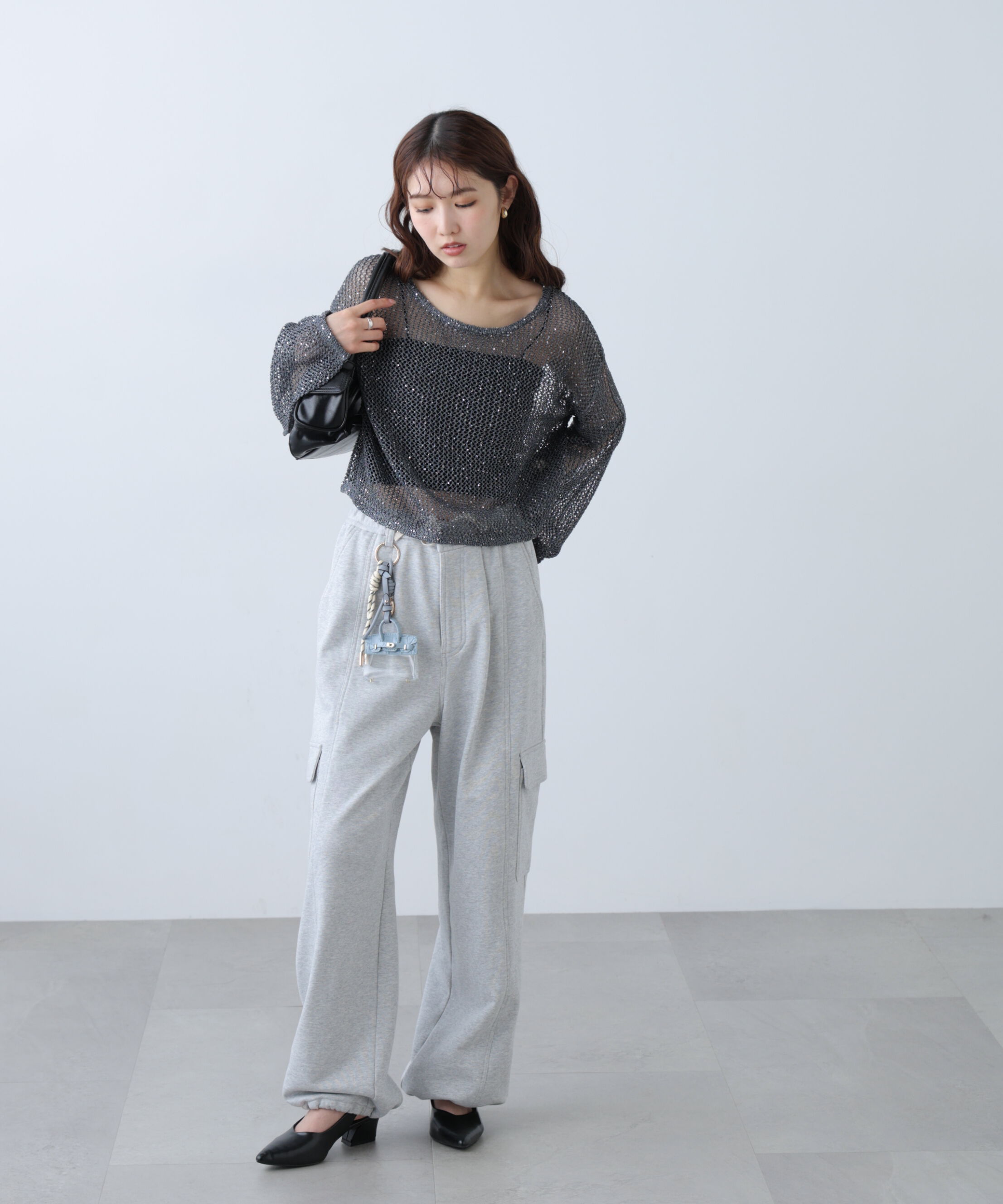  「メッシュスパンコールニット」|ニット・セーター|