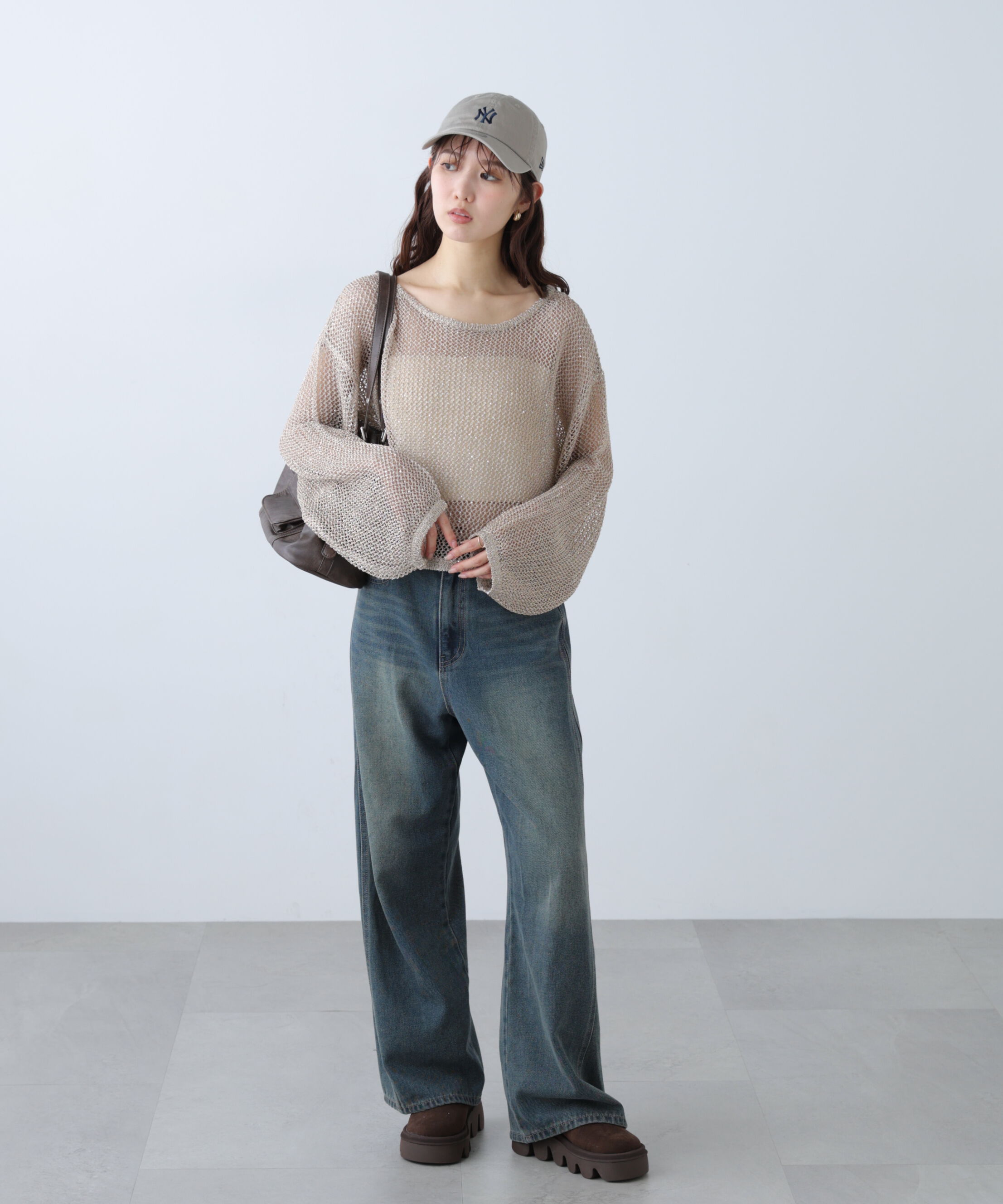  「メッシュスパンコールニット」|ニット・セーター|