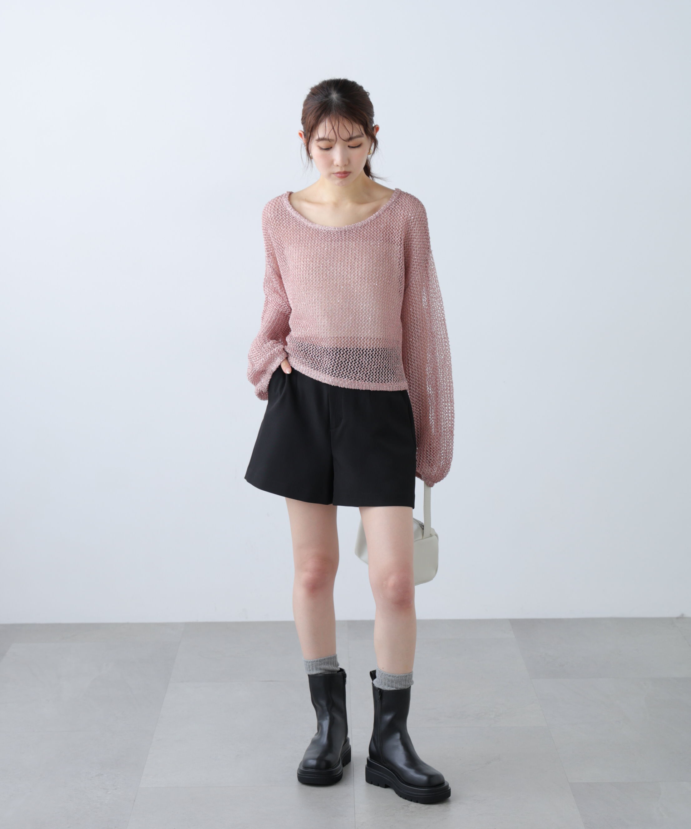  「メッシュスパンコールニット」|ニット・セーター|
