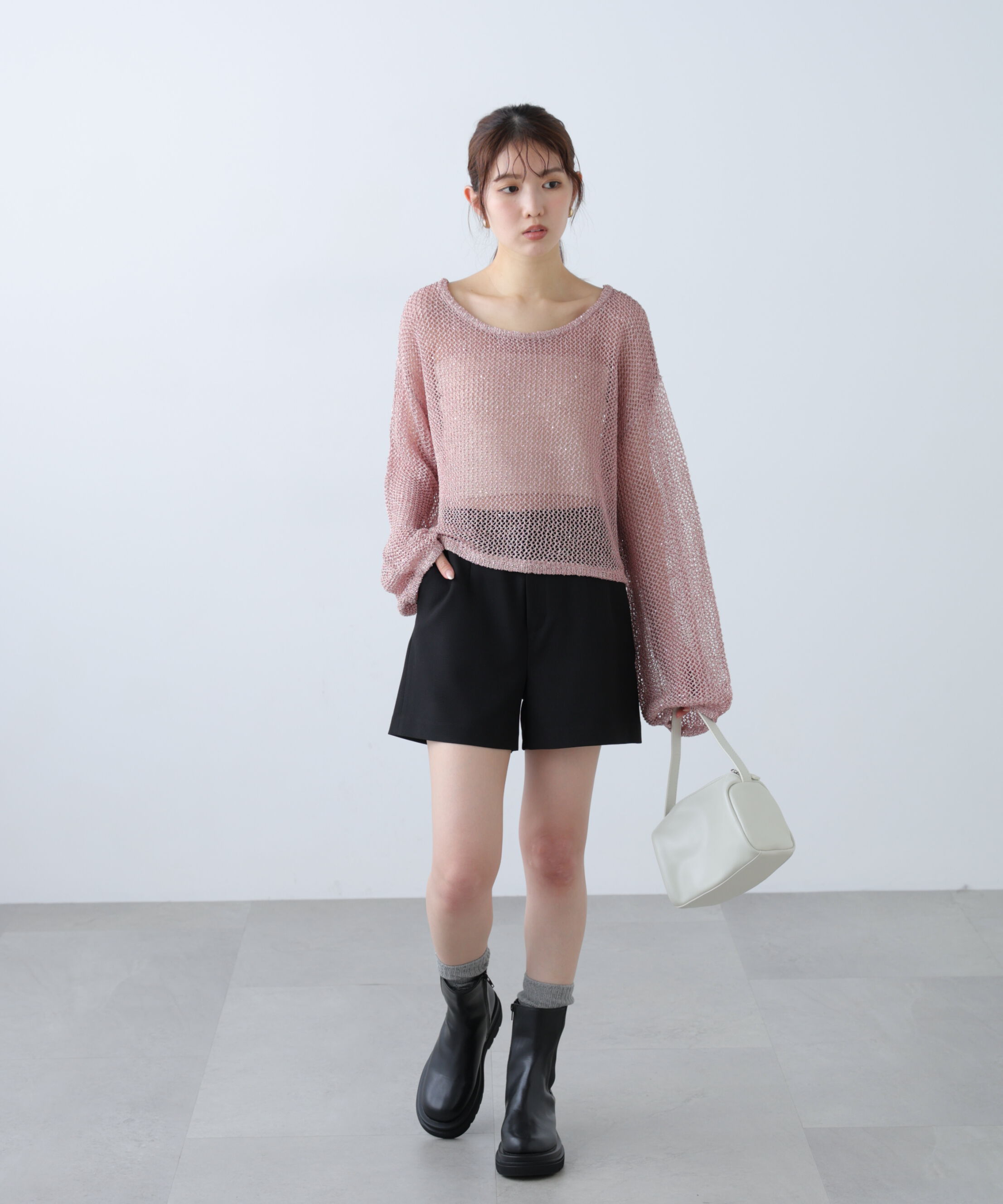  「メッシュスパンコールニット」|ニット・セーター|