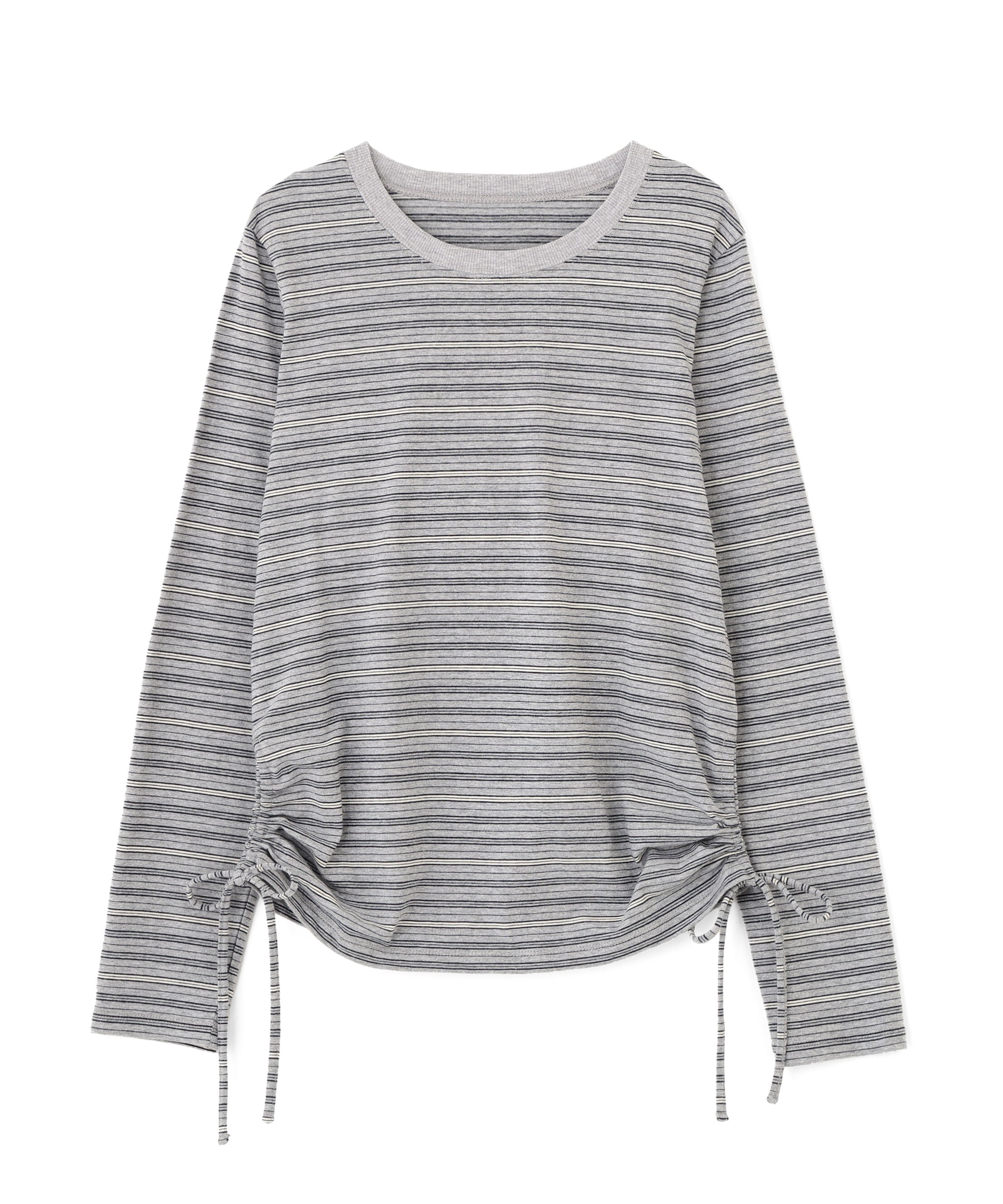  「シアーTシャツレイヤードボーダーロンT」|Tシャツ・カットソー|