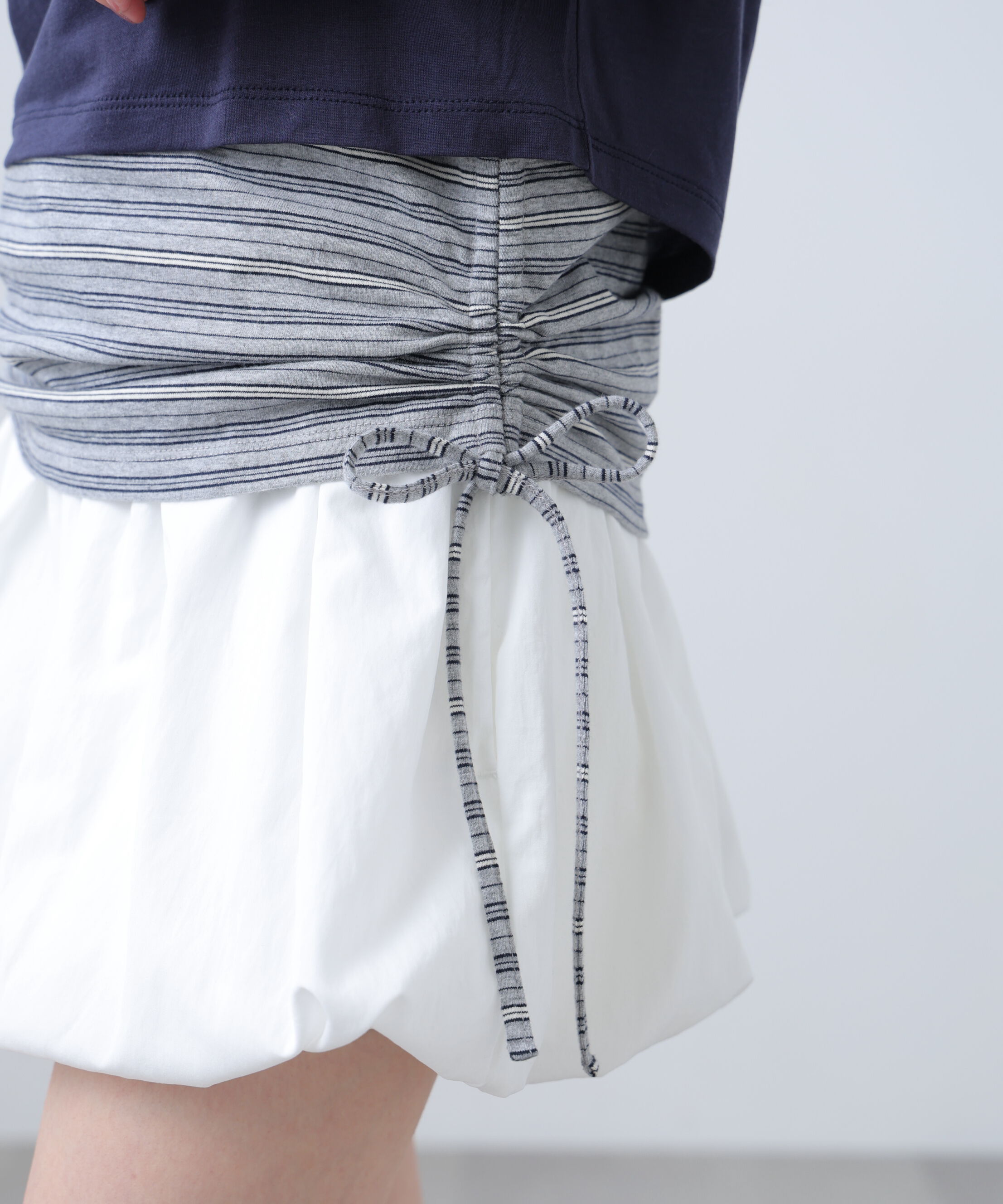  「シアーTシャツレイヤードボーダーロンT」|Tシャツ・カットソー|