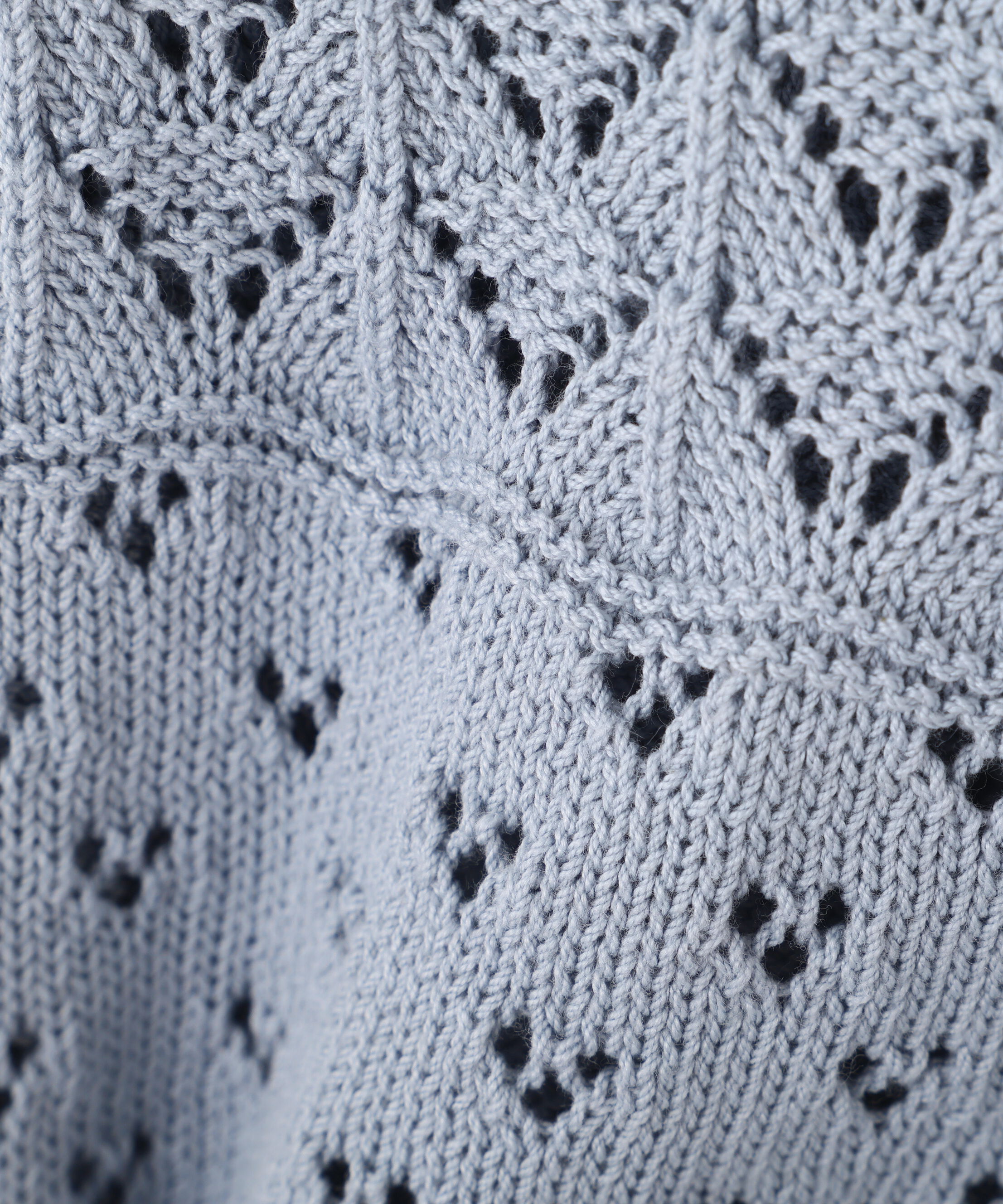  「透かし編み襟付きニットカーディガン」|ニット・セーター|