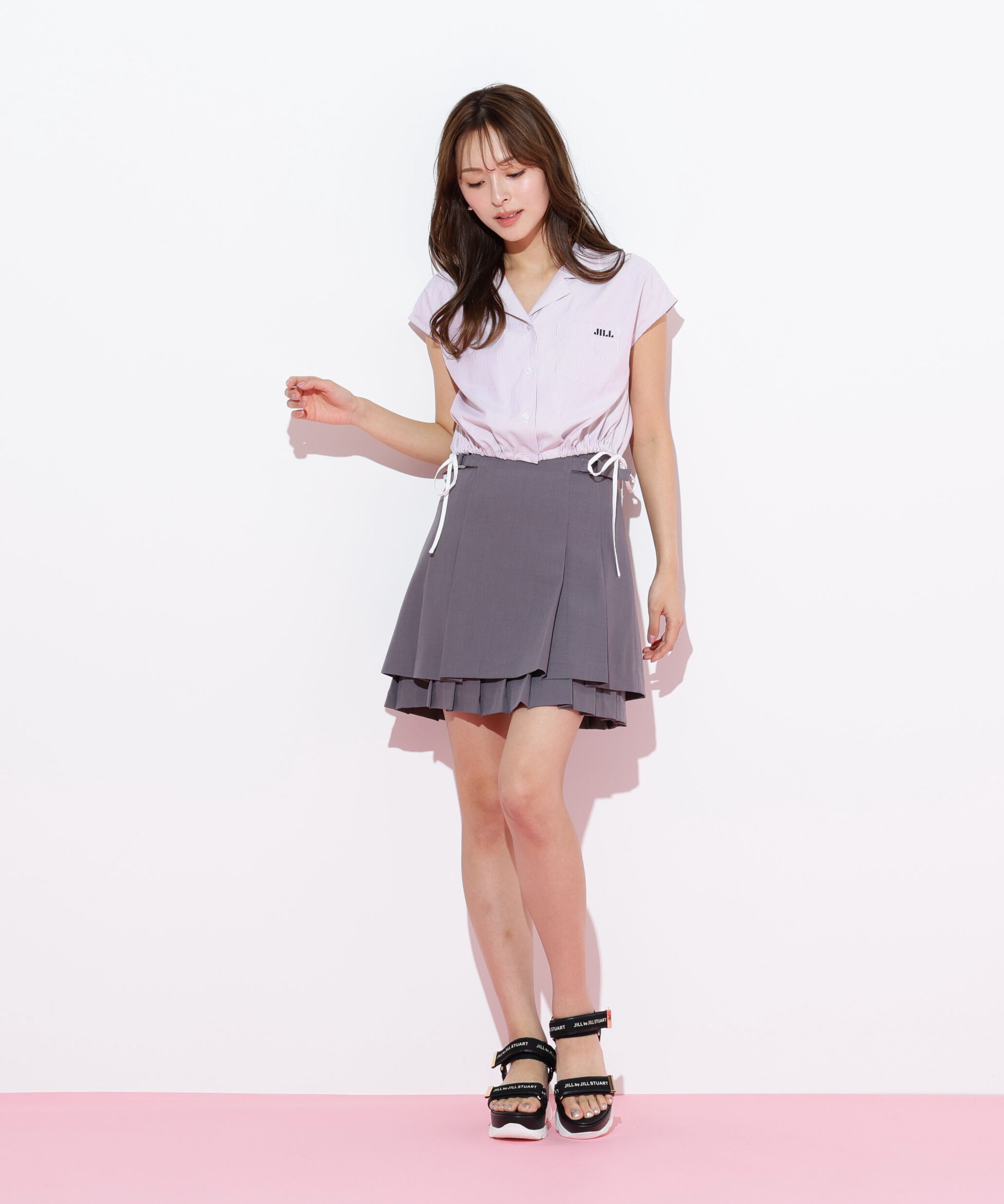  「ウエストリボン開襟シャツ」|シャツ・ブラウス|