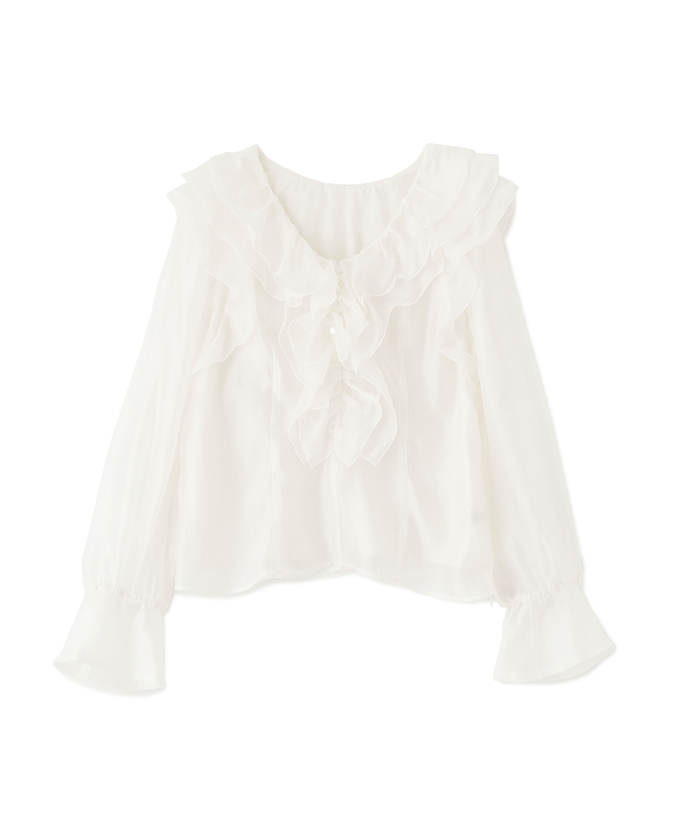  「シアーフリルブラウス」|シャツ・ブラウス|