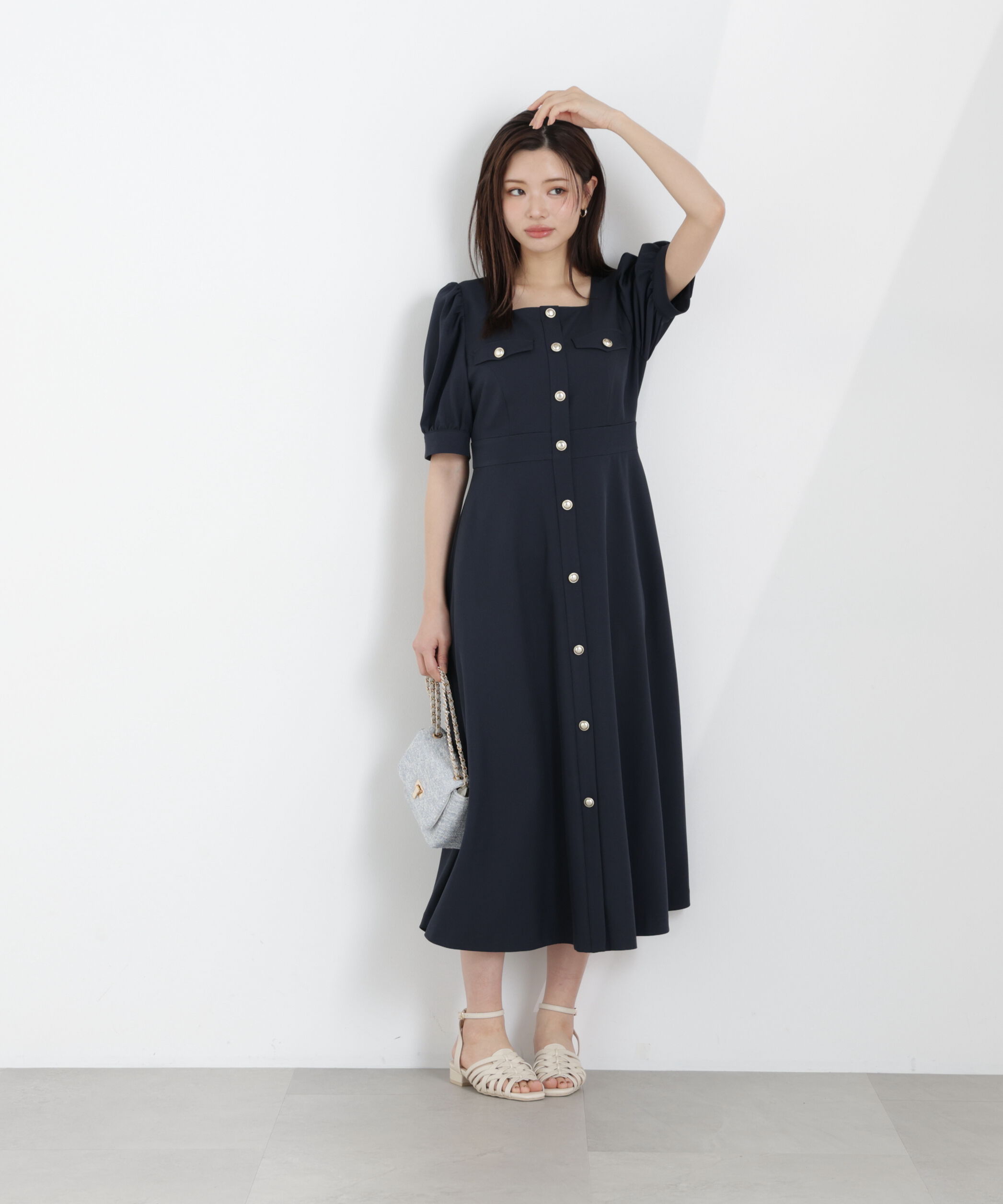 PROPORTION BODY DRESSING「フロント釦ワンピース　26SS」|ワンピース|