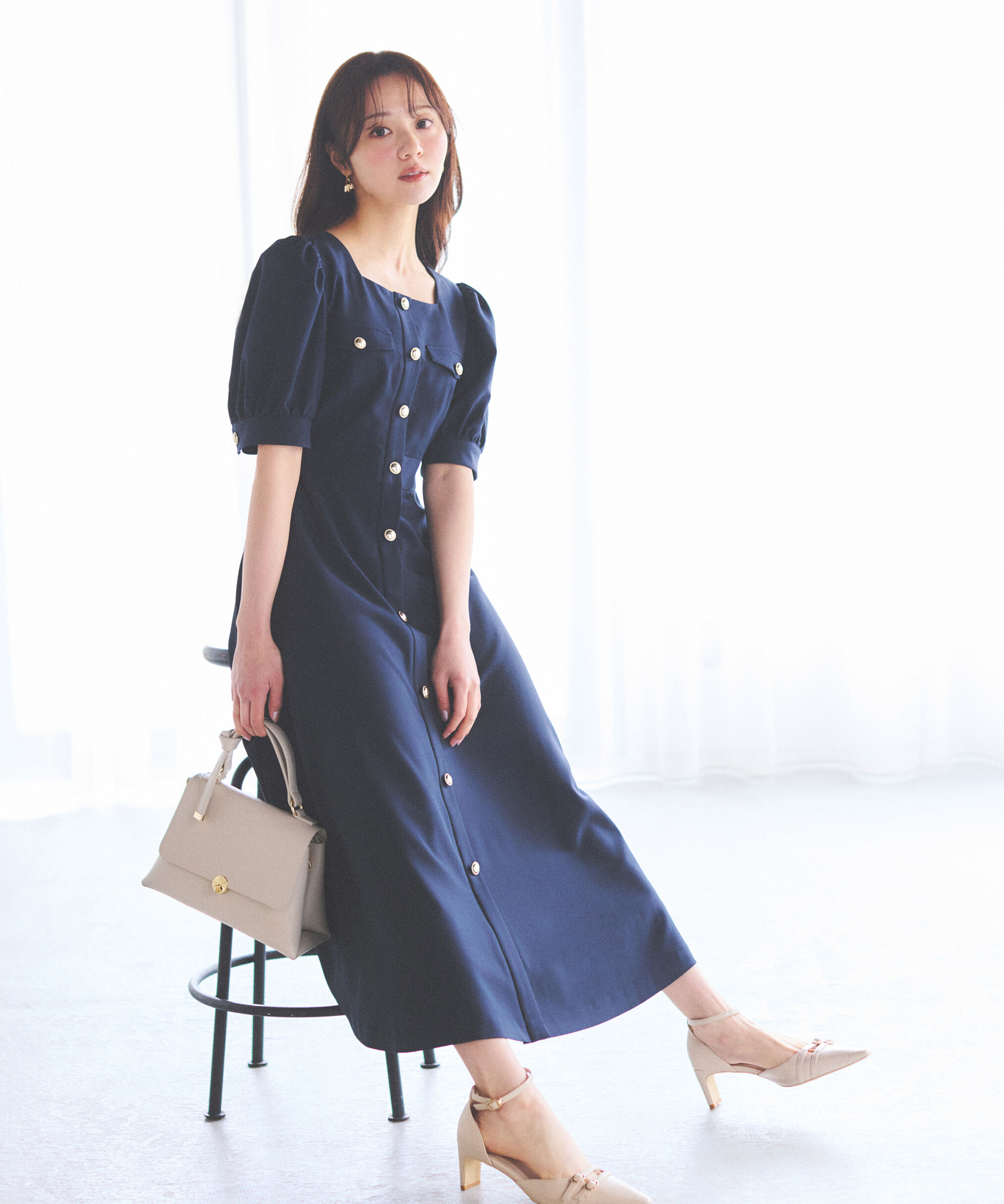 PROPORTION BODY DRESSING「フロント釦ワンピース　26SS」|ワンピース|
