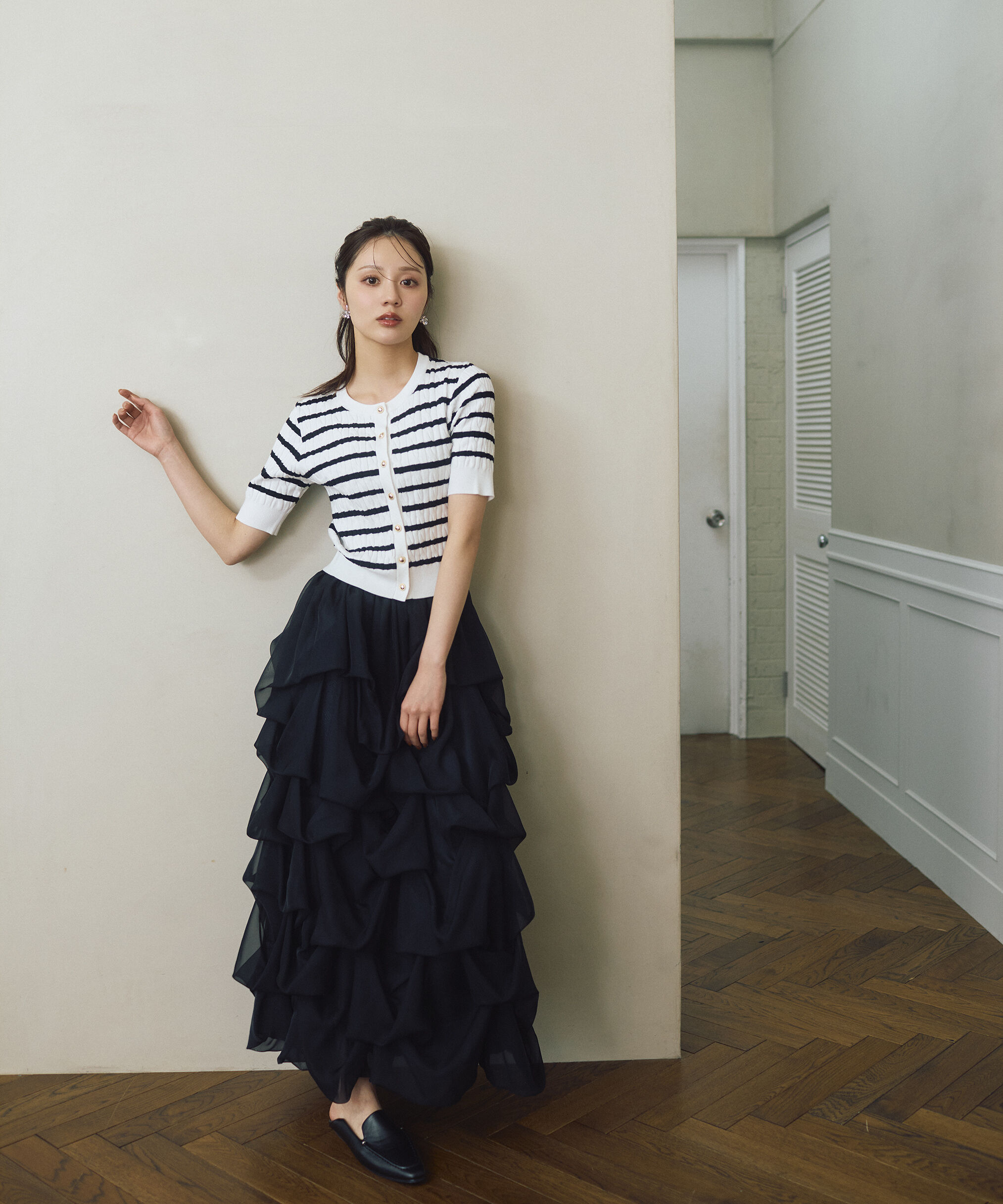 PROPORTION BODY DRESSING「＜山内ともなさんコラボ＞ケーブルカーディガン 26SS」|カーディガン|