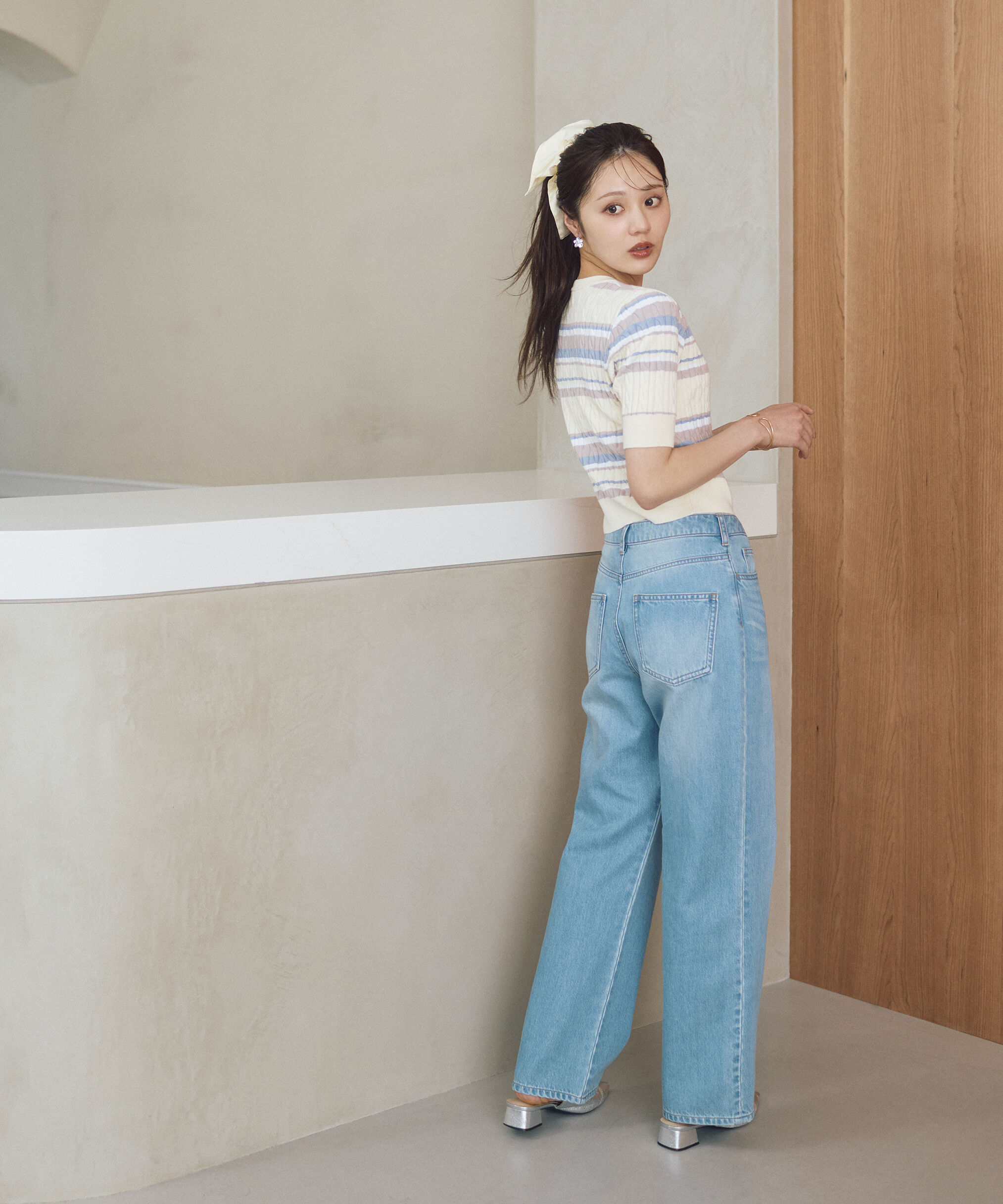 PROPORTION BODY DRESSING「＜山内ともなさんコラボ＞ケーブルカーディガン 26SS」|カーディガン|