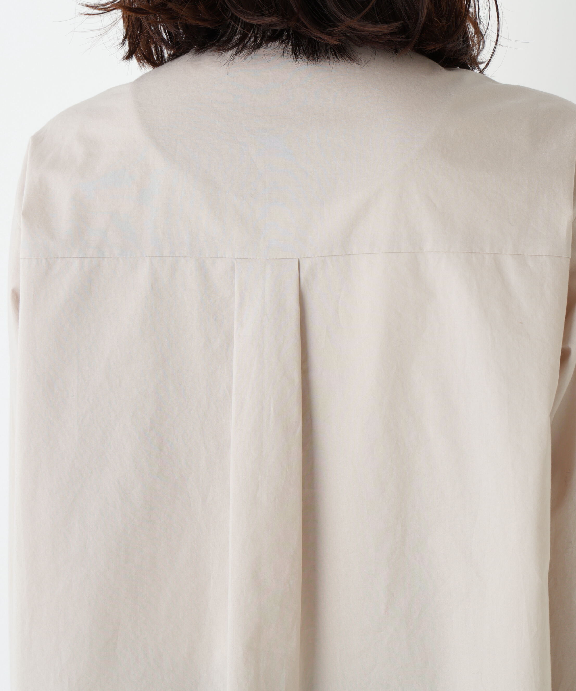  「◆《ウォッシャブル》レースドッキングバンドカラーブラウス」|シャツ・ブラウス|