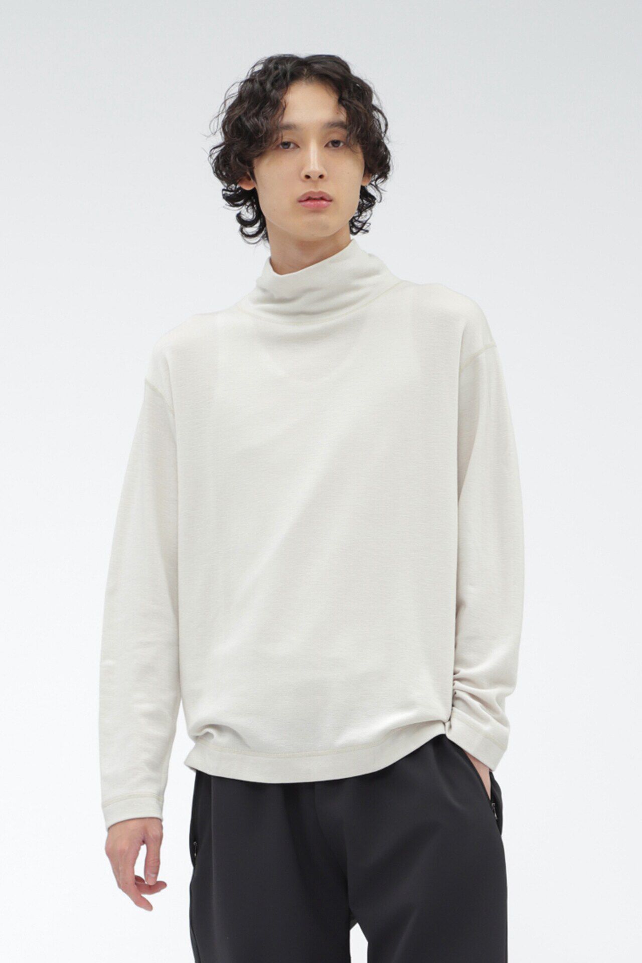 MARGARET HOWELL「BREATH THERMO / WOOL JERSEY」|Tシャツ・カットソー|IVORY1