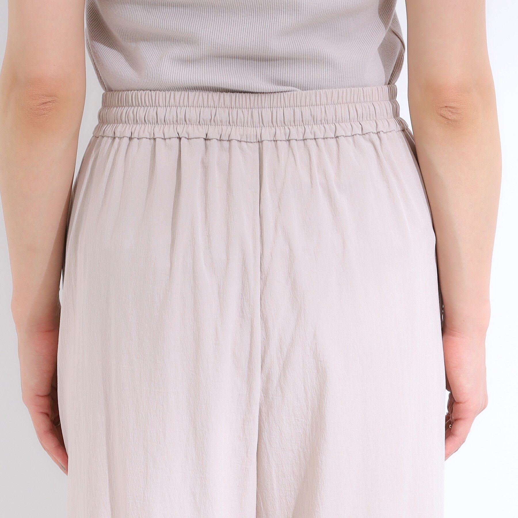 SHOO･LA･RUE「【着丈選べる】触れる度ひんやり ゆるきれい イージーワイドパンツ」|その他|