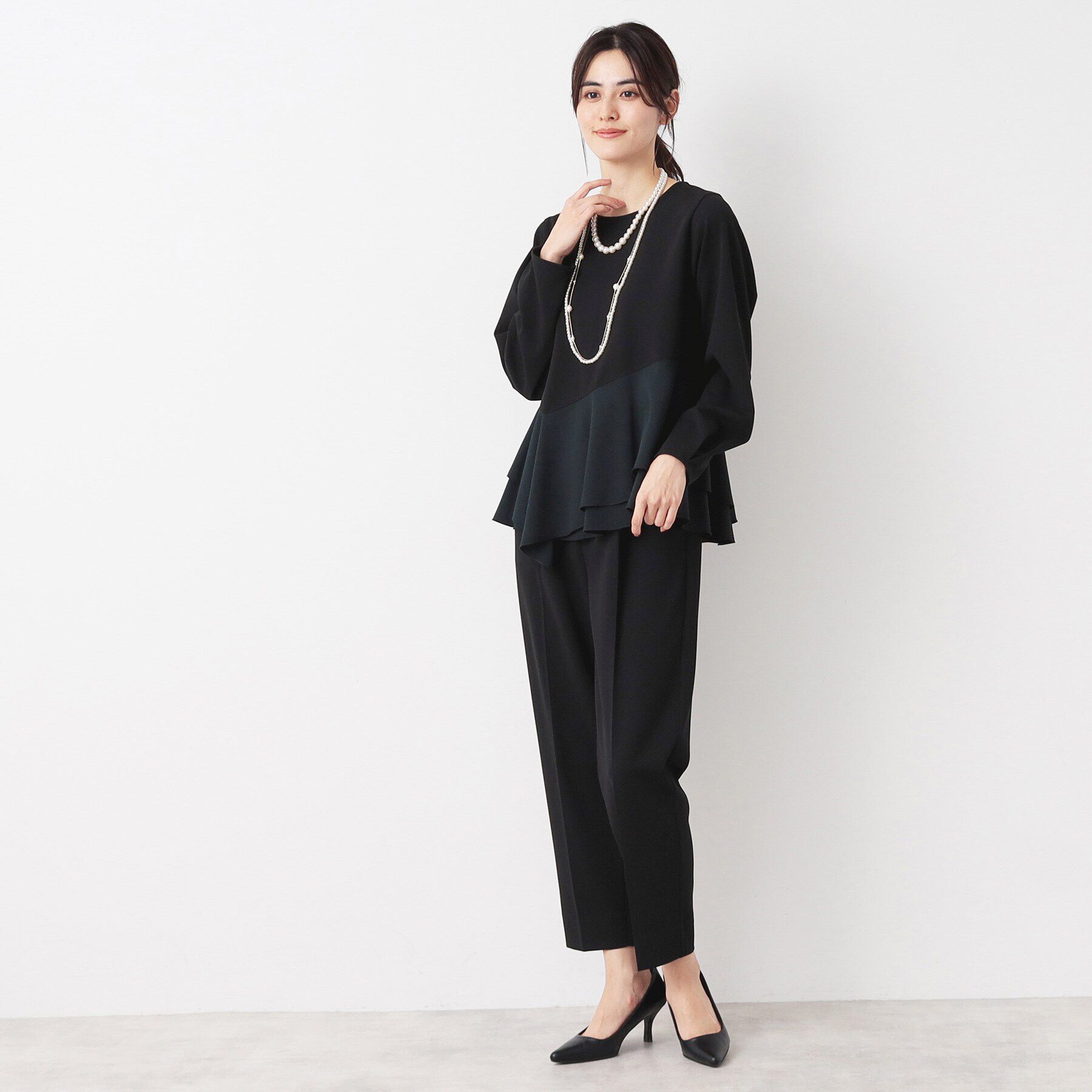 Dessin「【入卒/セレモニー/セットアップ可能/洗える】ペプラムブラウス（WEB限定）」|シャツ・ブラウス|