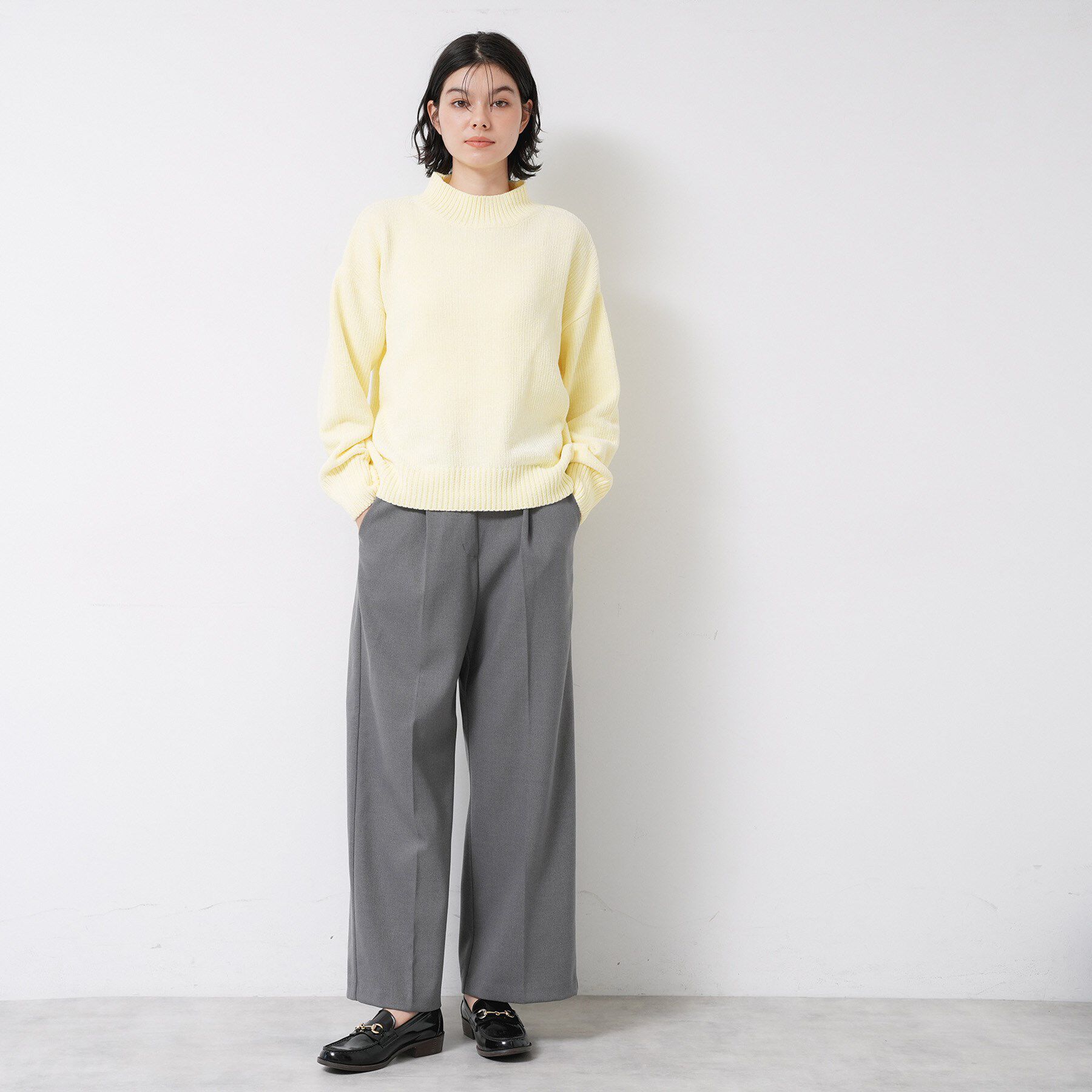 Dessin「【洗える】裏起毛セミワイドツイルパンツ」|その他|