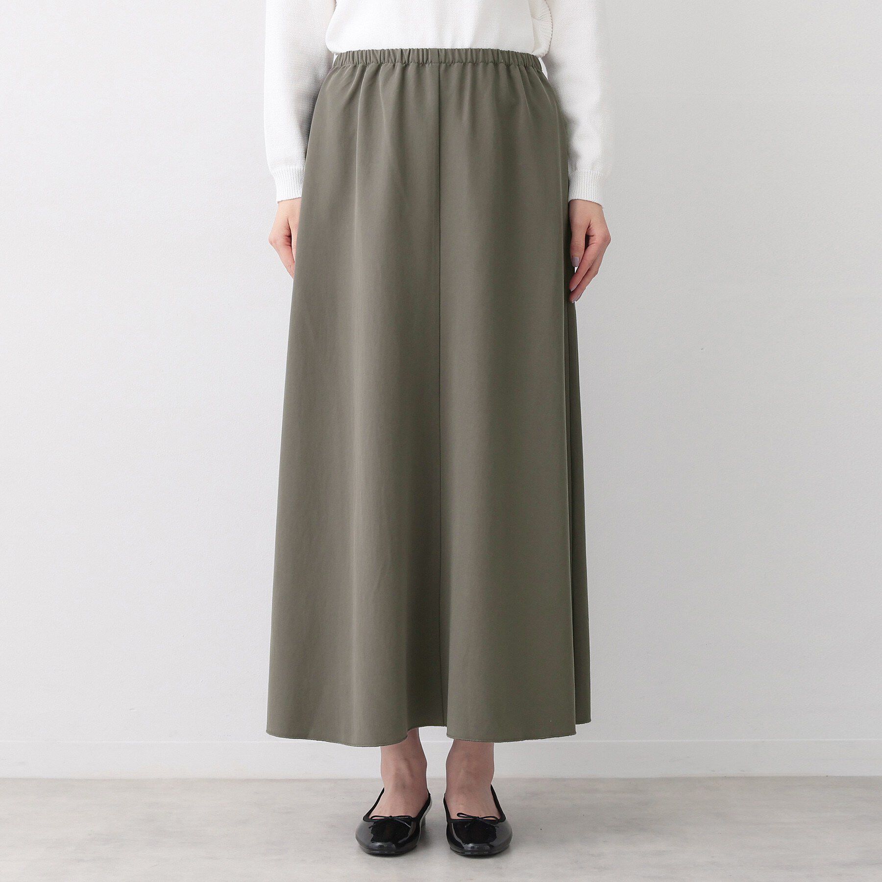 Dessin「【ウエストゴム/洗える】フィブリルソフトAラインスカート」|スカート|