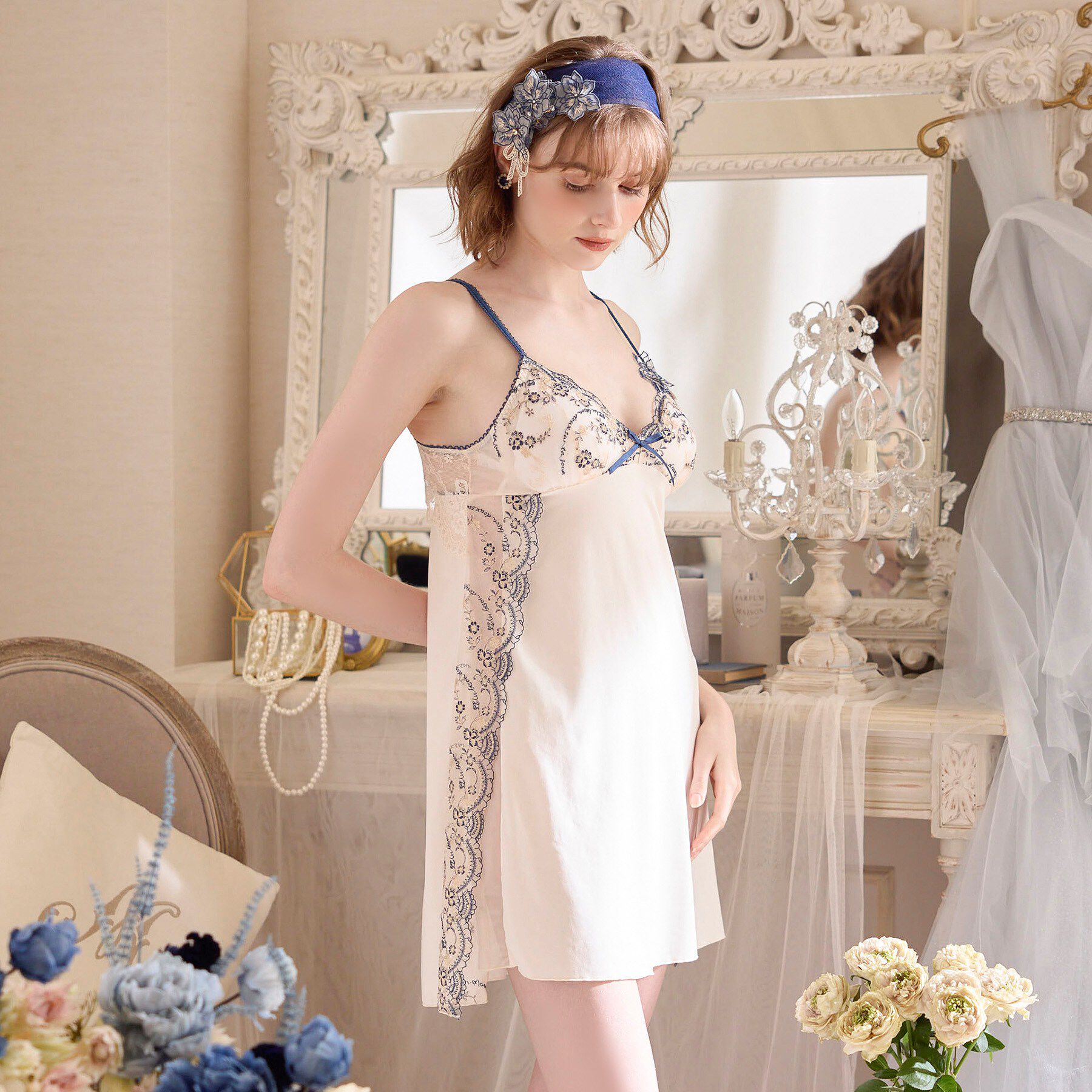 Risa Magli「アルベルタ カップ付スリップ」|キャミソール|