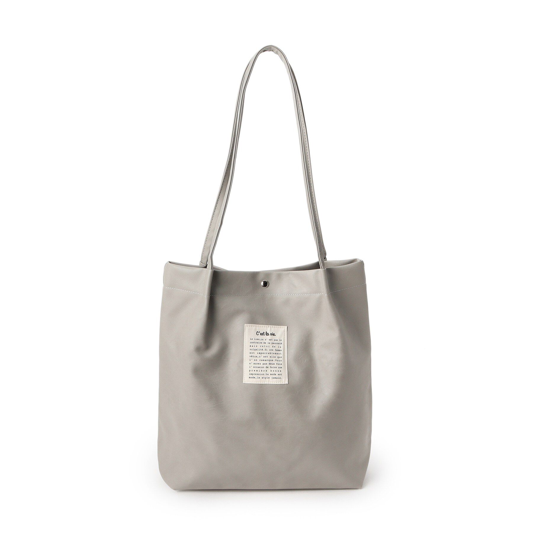 ITS&rsquo;DEMO「【A4対応】合皮ハンドルタックトート」|トートバッグ|