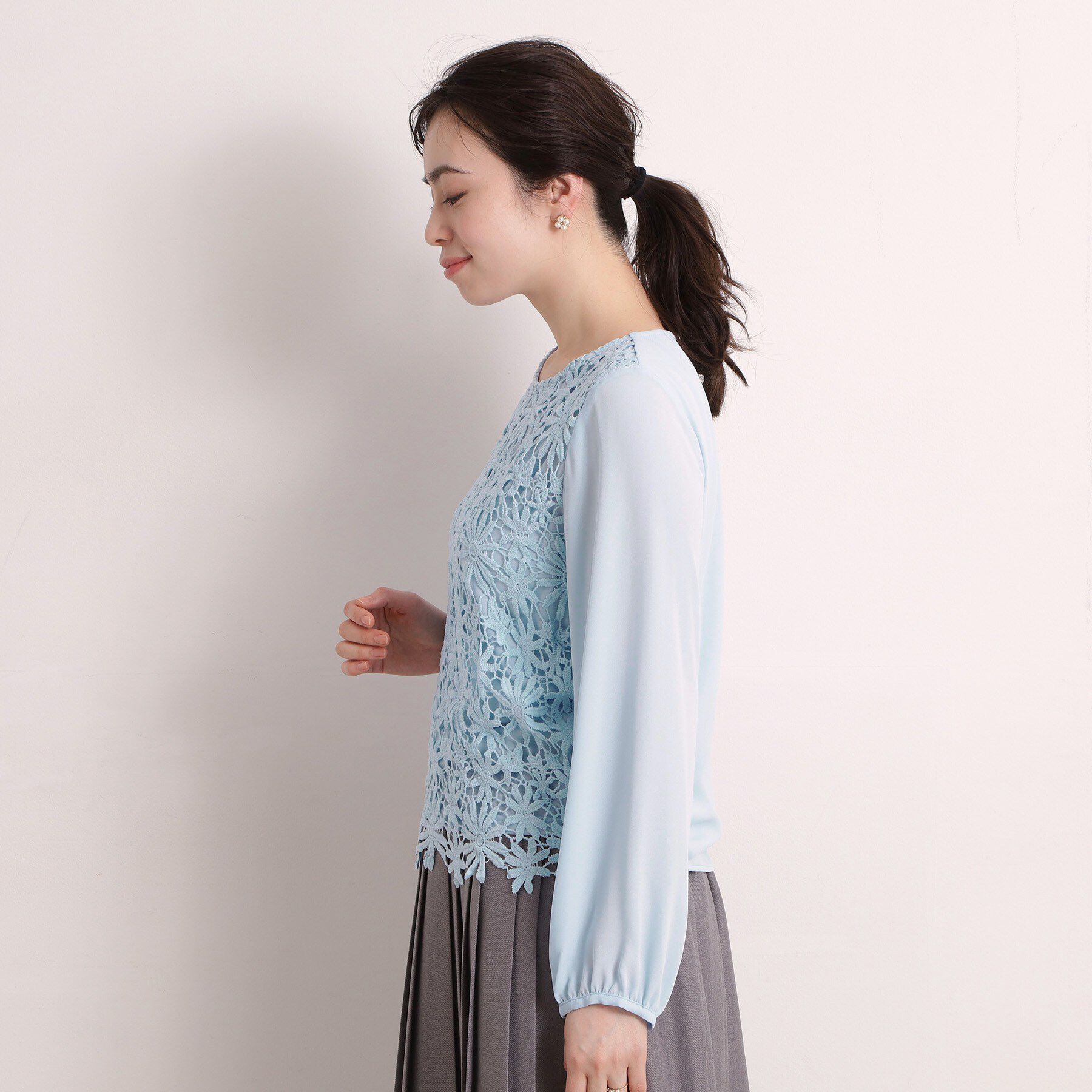 ITS&rsquo;DEMO「【洗濯機OK／入卒】フロントレースブラウス」|シャツ・ブラウス|