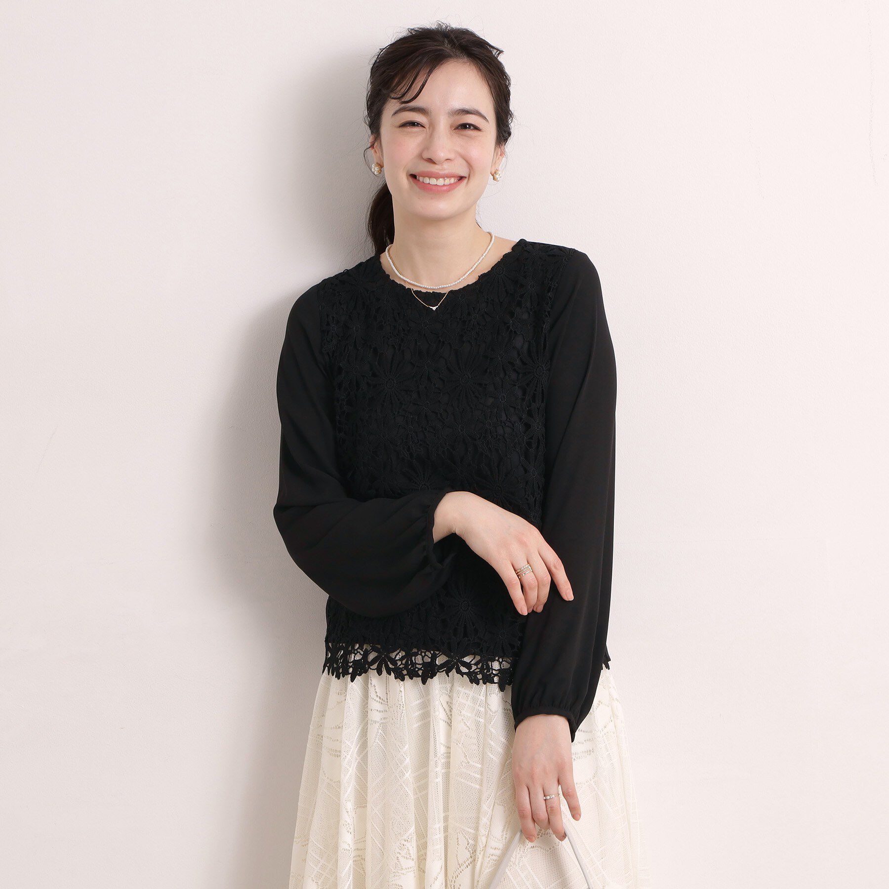 ITS&rsquo;DEMO「【洗濯機OK／入卒】フロントレースブラウス」|シャツ・ブラウス|