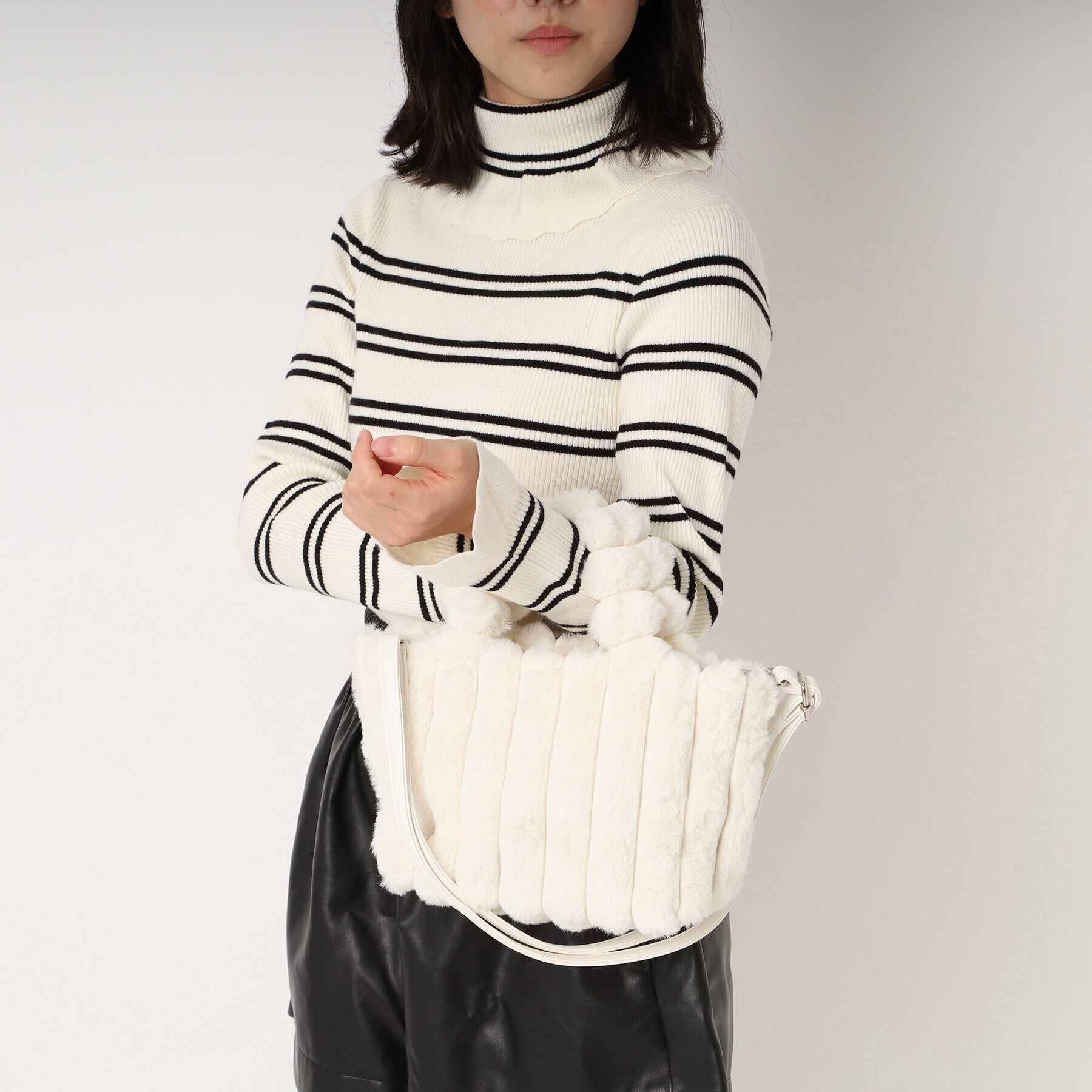 Ober Tashe「2WAY トート ショルダーバッグ ファー」|トートバッグ|