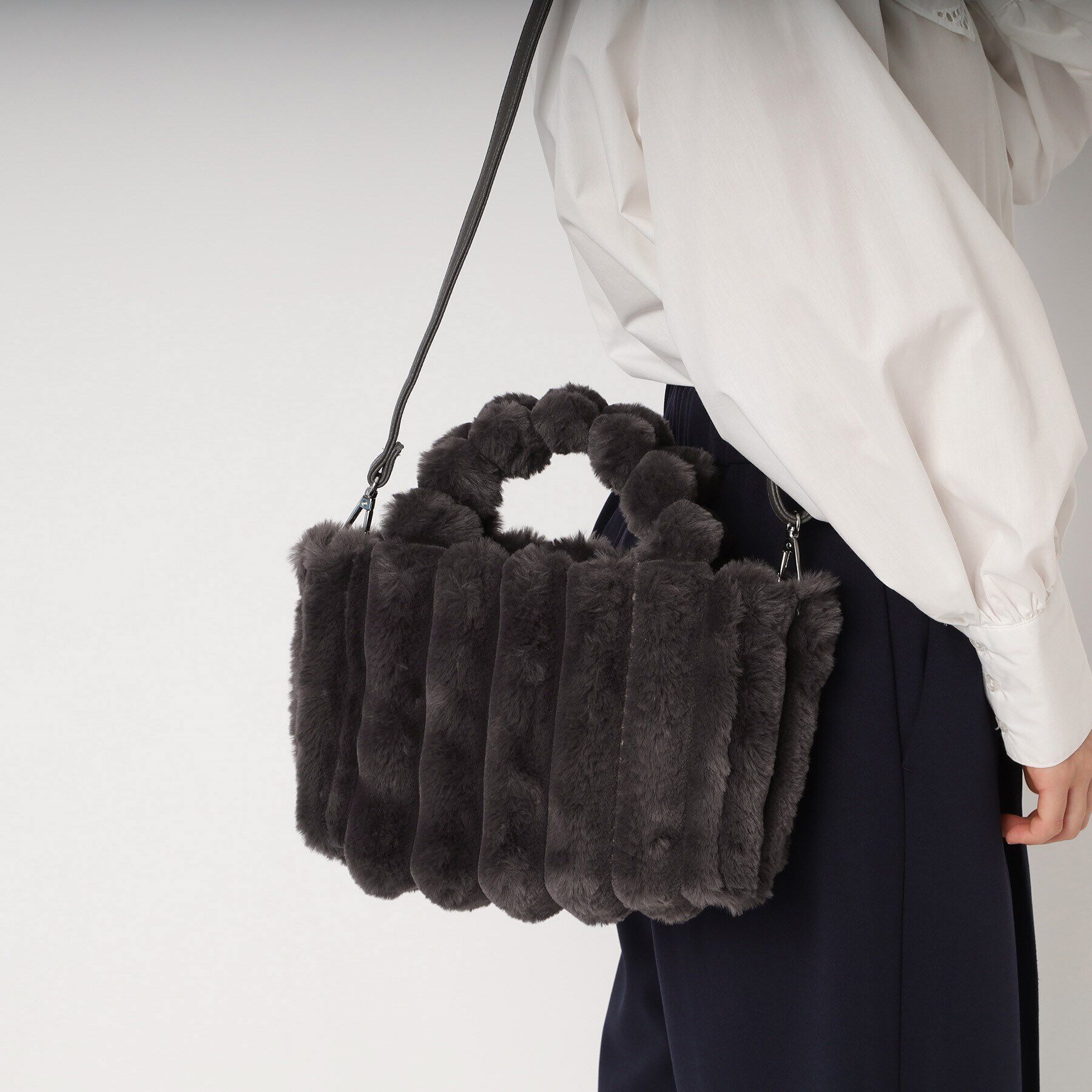 Ober Tashe「2WAY トート ショルダーバッグ ファー」|トートバッグ|