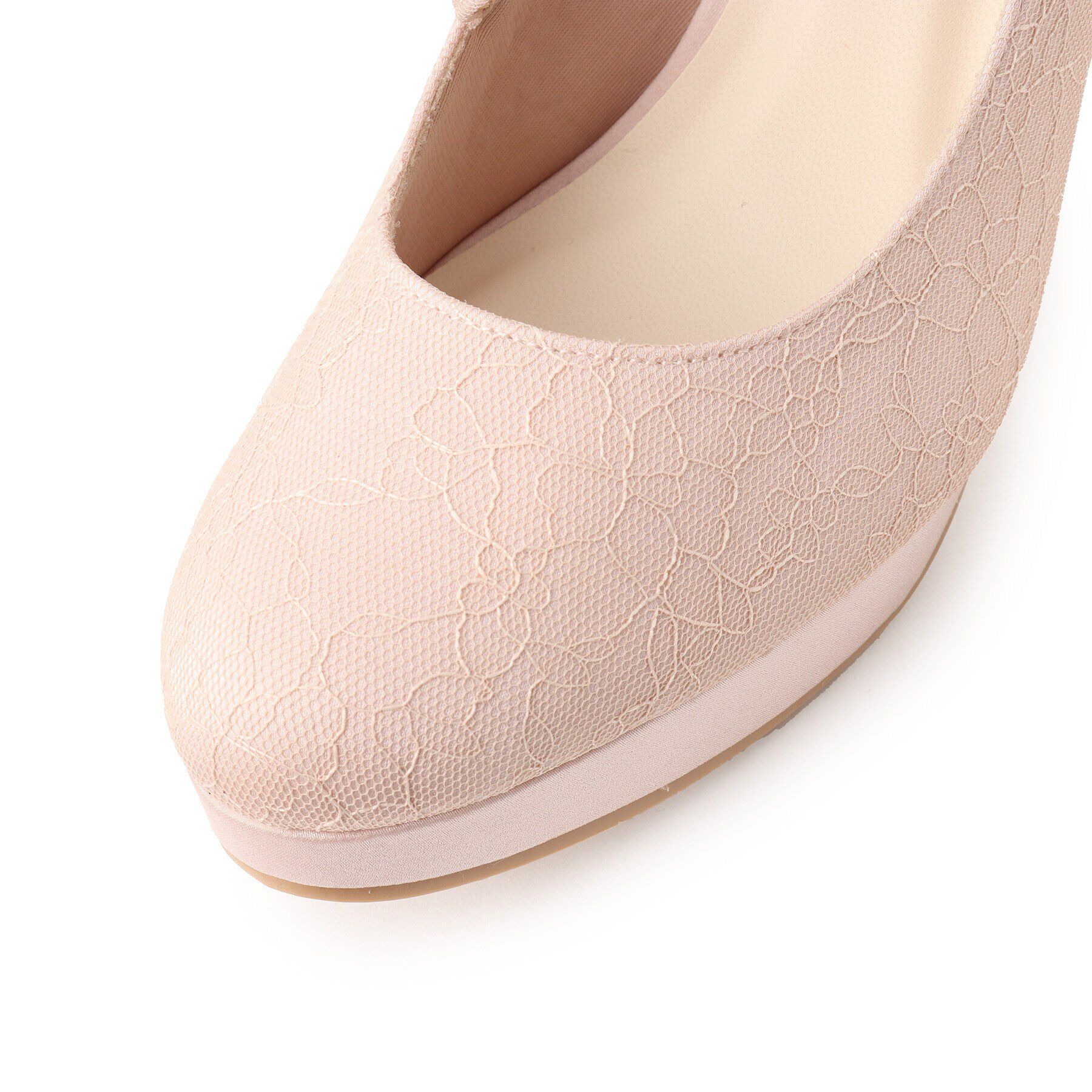 ESPERANZA「斜めストラップ厚底リボンパンプス 結婚式二次会 パーティー 24SS」|パンプス|