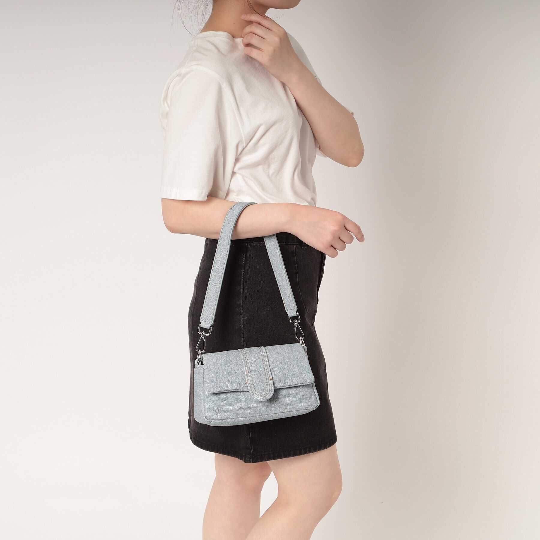 Ober Tashe「デニム風ショルダ－バッグ」|ショルダー・メッセンジャー|