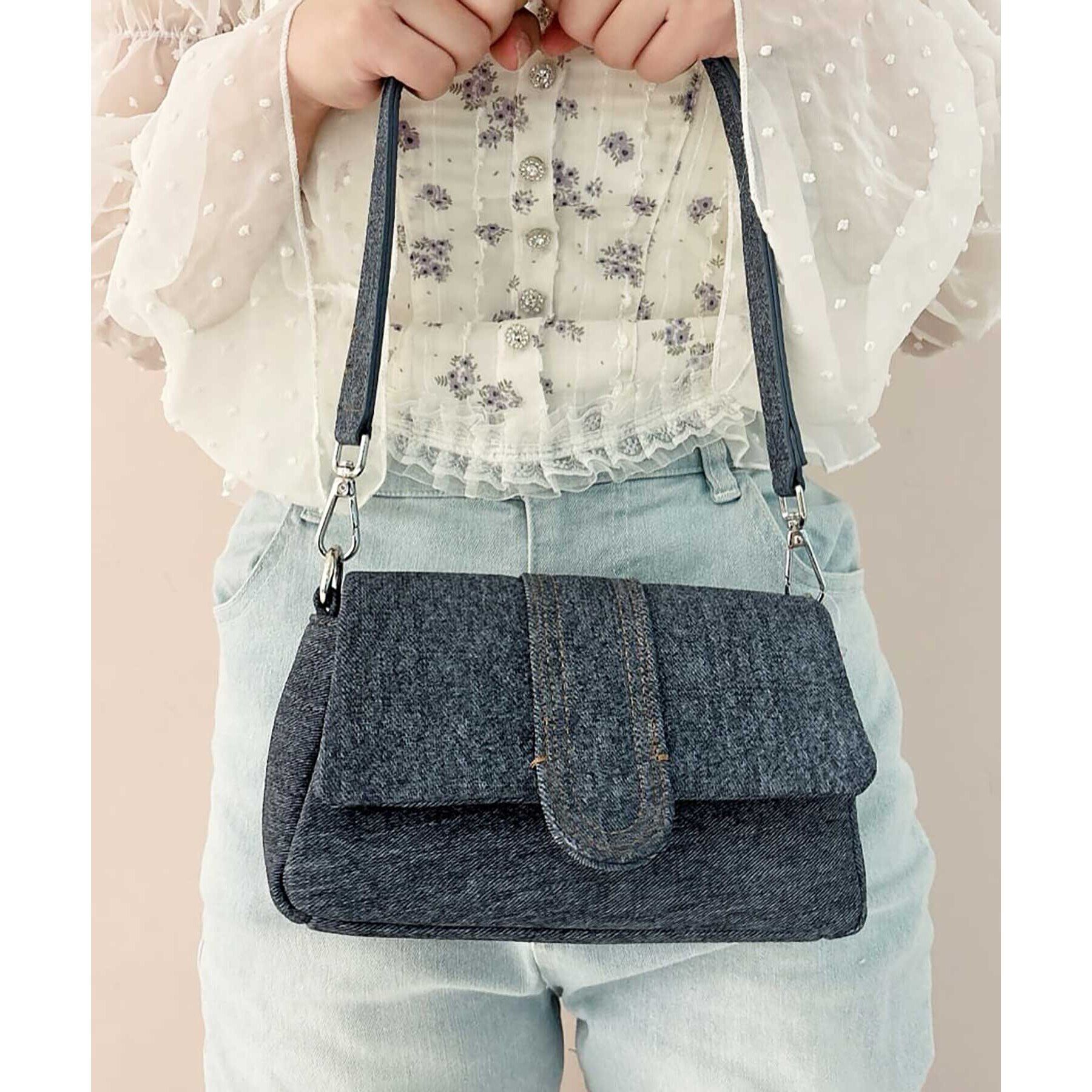 Ober Tashe「デニム風ショルダ－バッグ」|ショルダー・メッセンジャー|