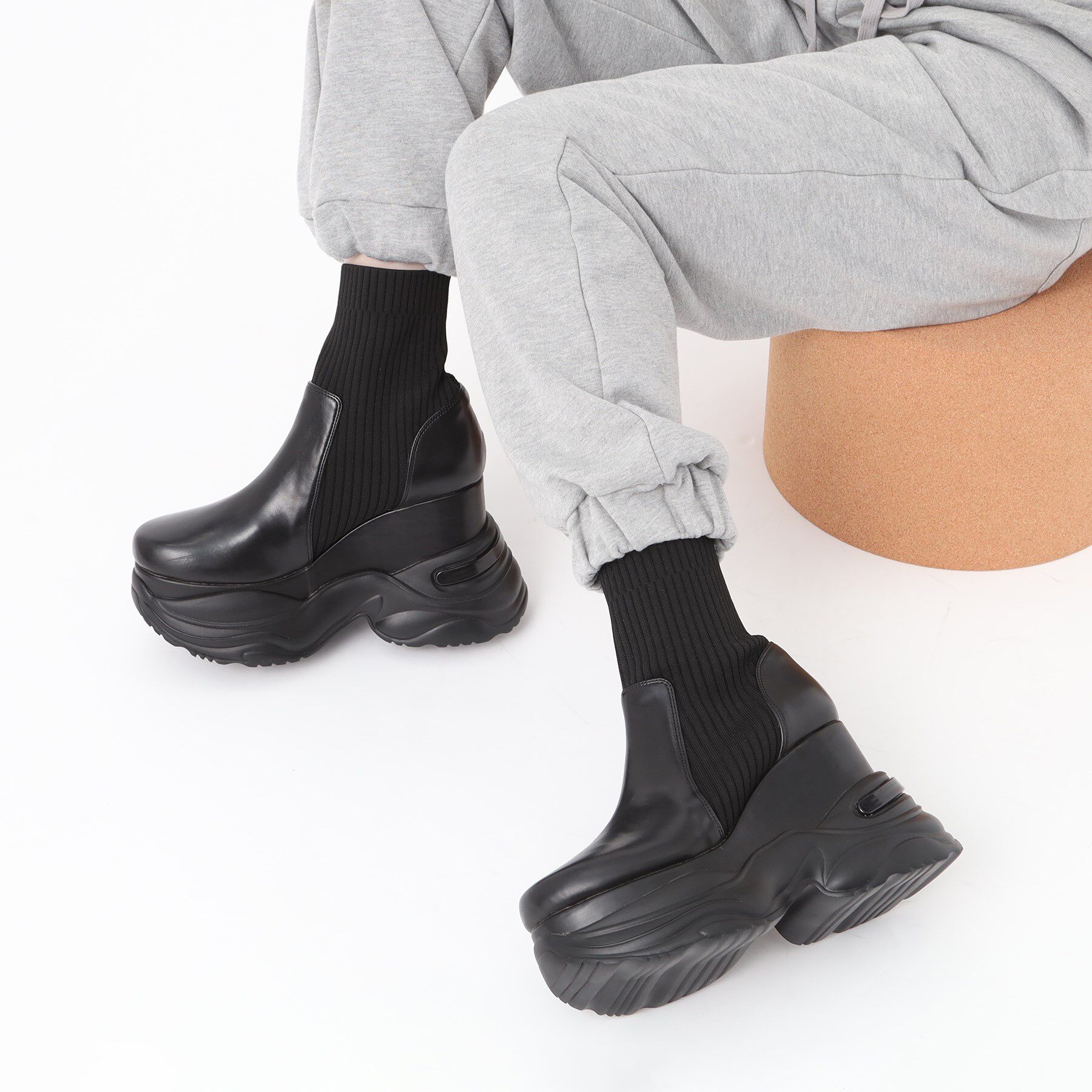 ESPERANZA「スニーカーソールニットショートブーツ」|ショートブーツ|