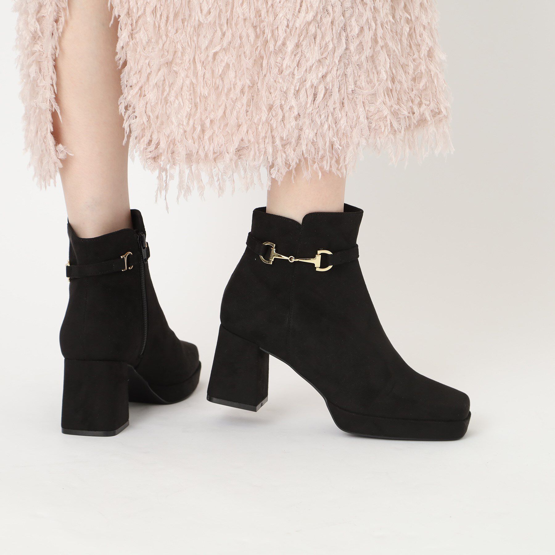 ESPERANZA「スクエアサイドビットブーツ」|ショートブーツ|